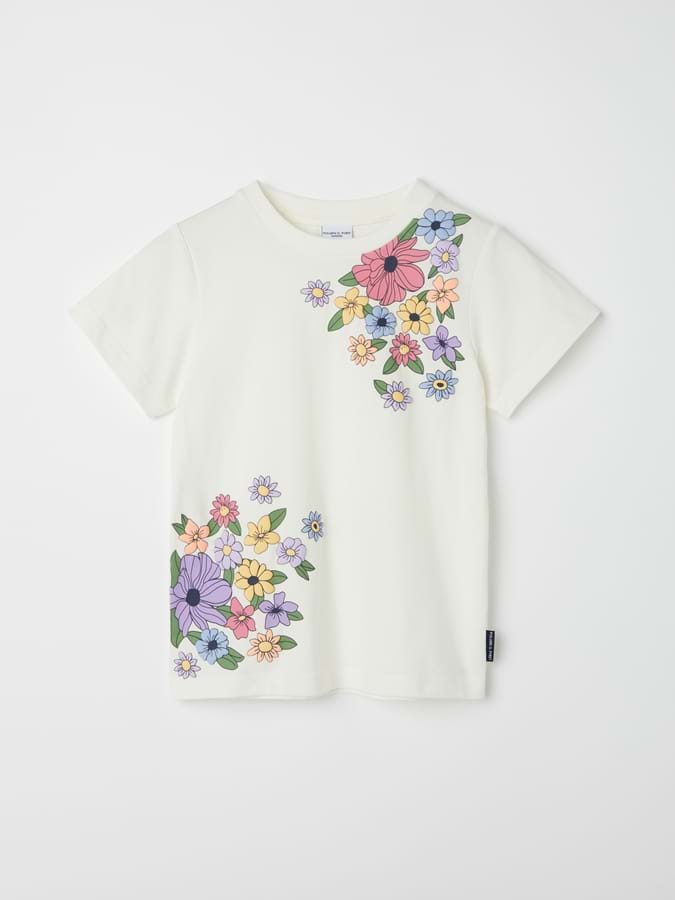 T-shirt brodyr blommor