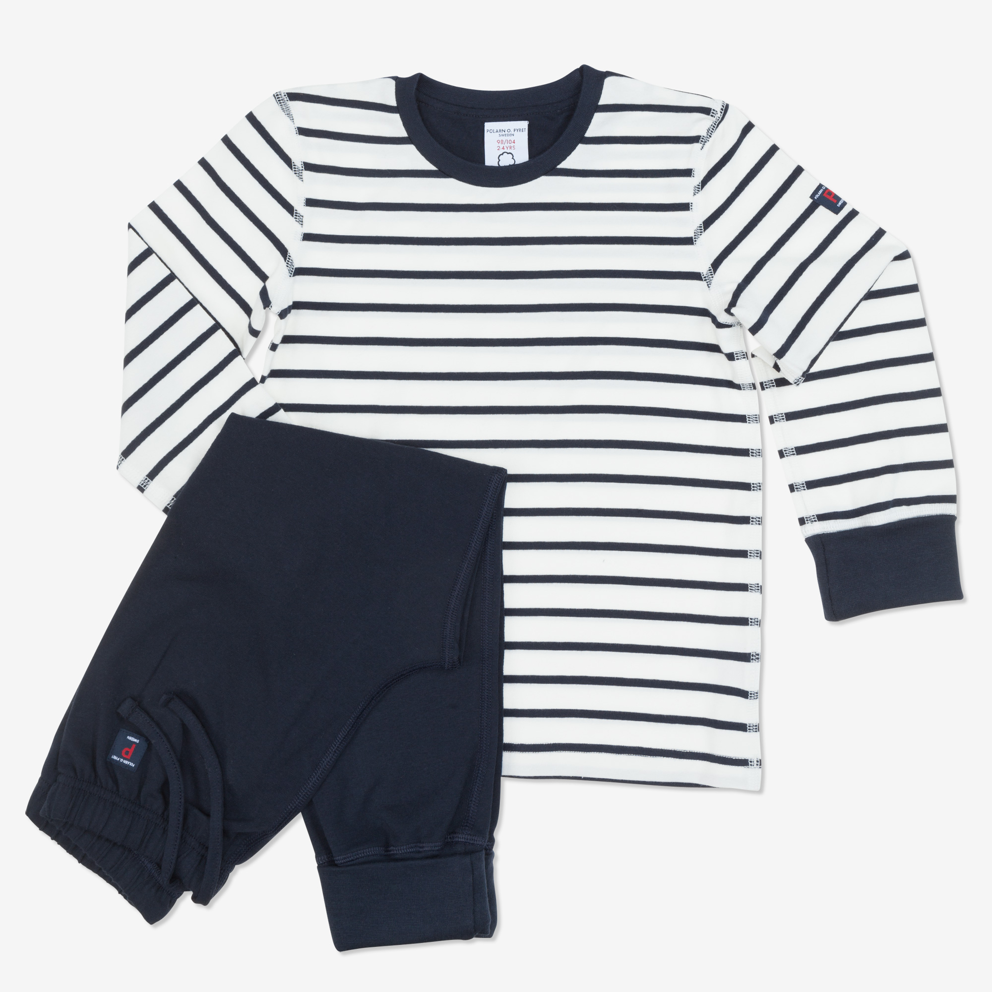 Pyjamas Tvådelad Randig Baby/Barn