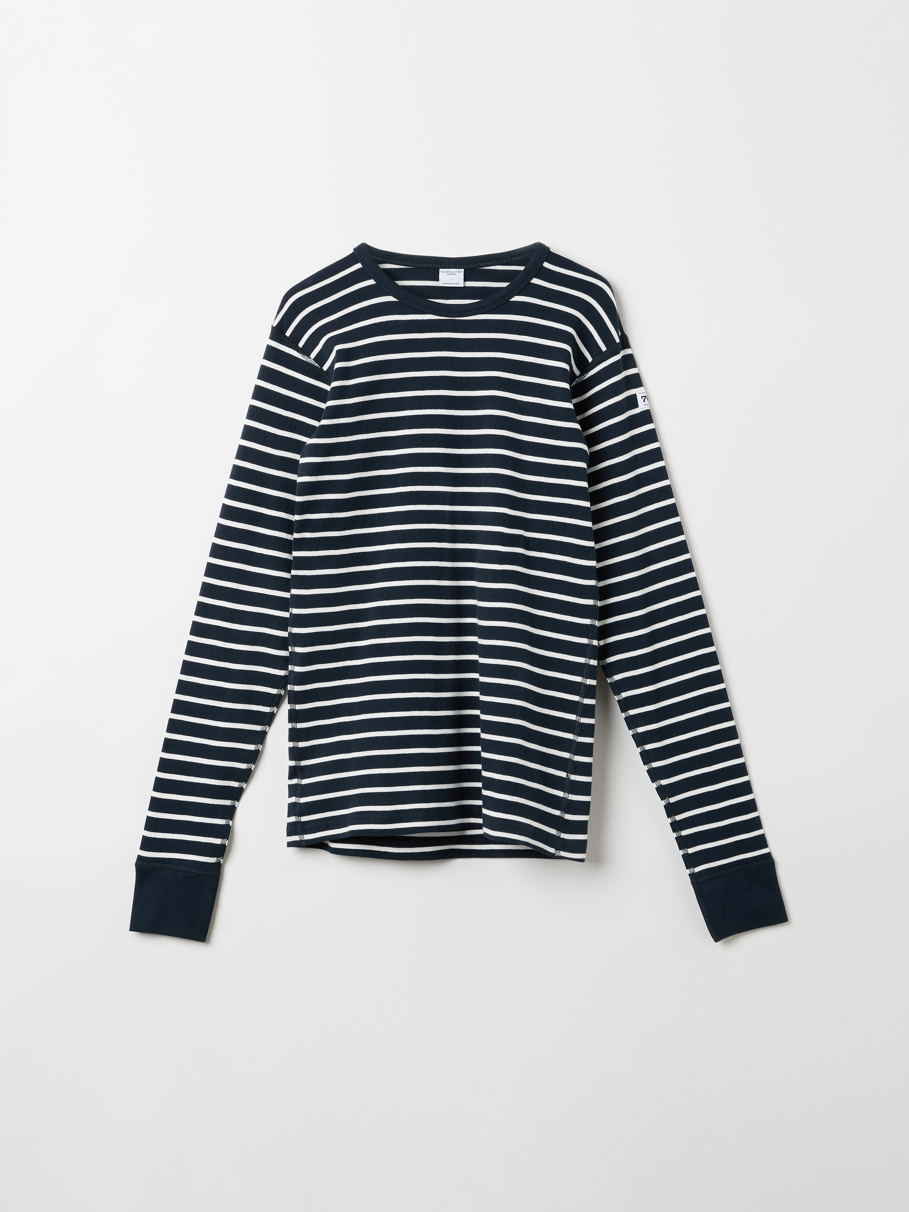 Läs mer om Långärmad vuxen t-shirt randig