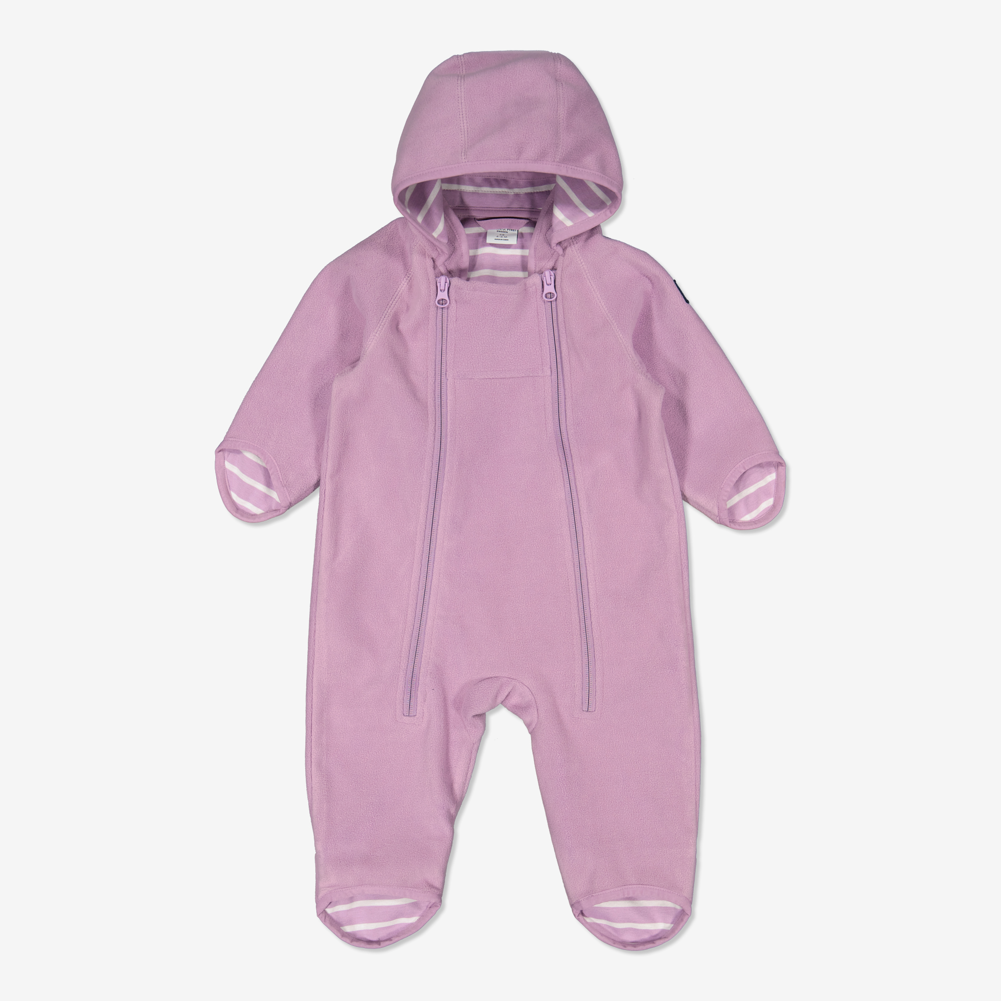 Vindfleeceoverall vattenavvisande baby lila