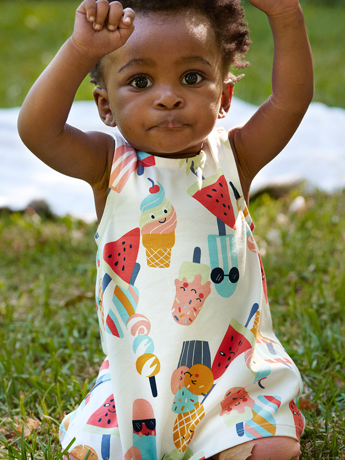 Klänning med glasstryck baby Klänning med glasstryck baby