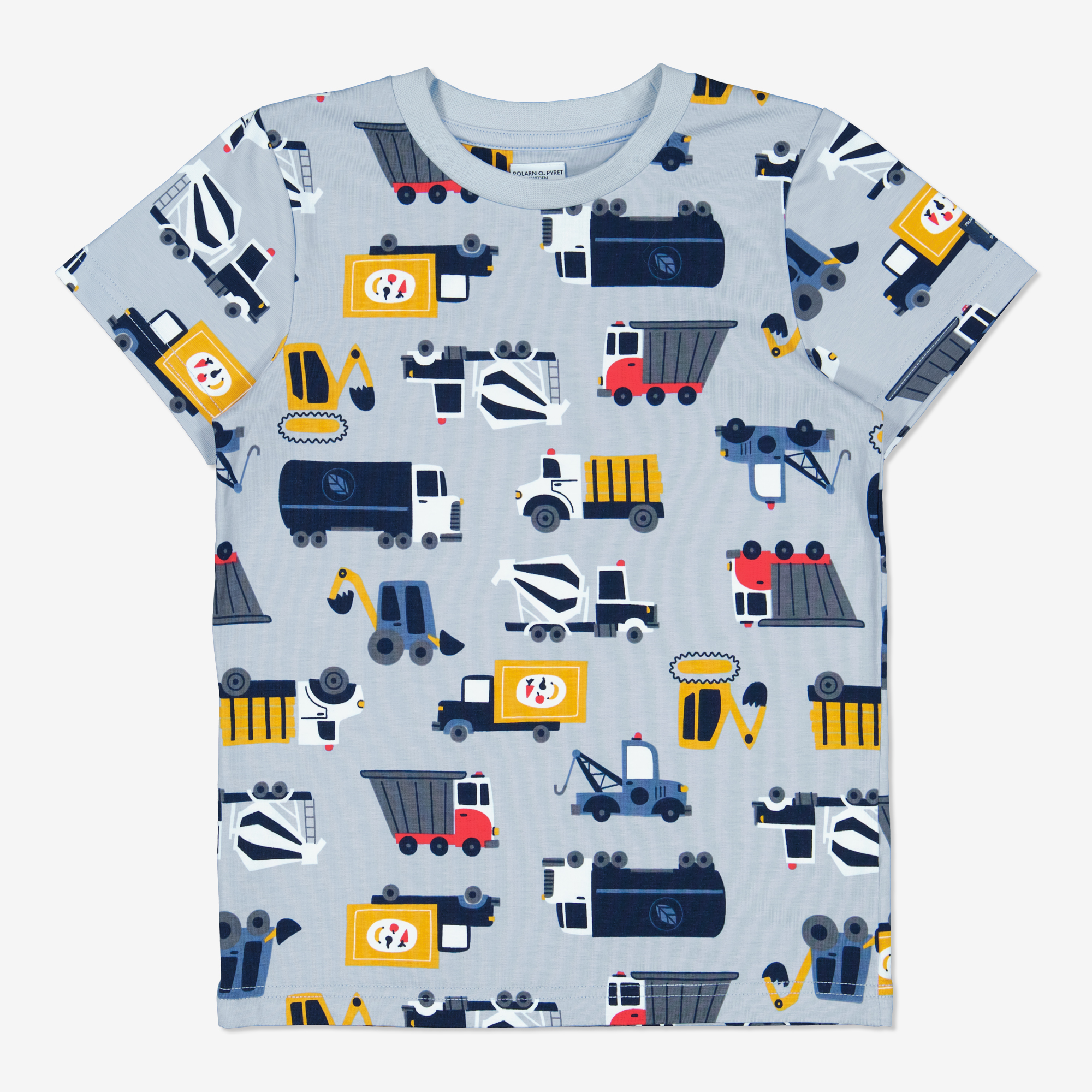Polarn O. Pyret T-shirt med fordonstryck