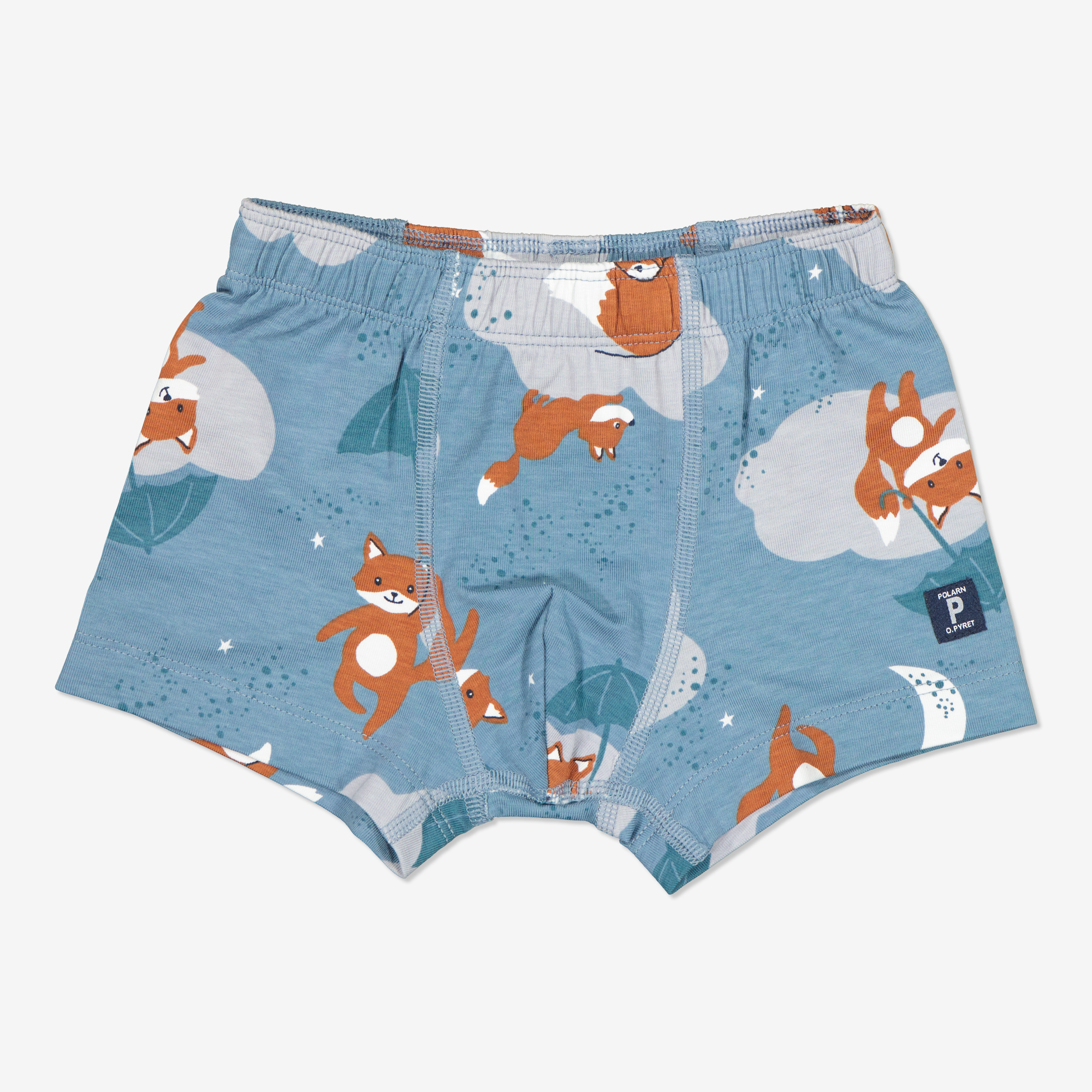 Polarn O. Pyret Boxershorts med tryck turkos