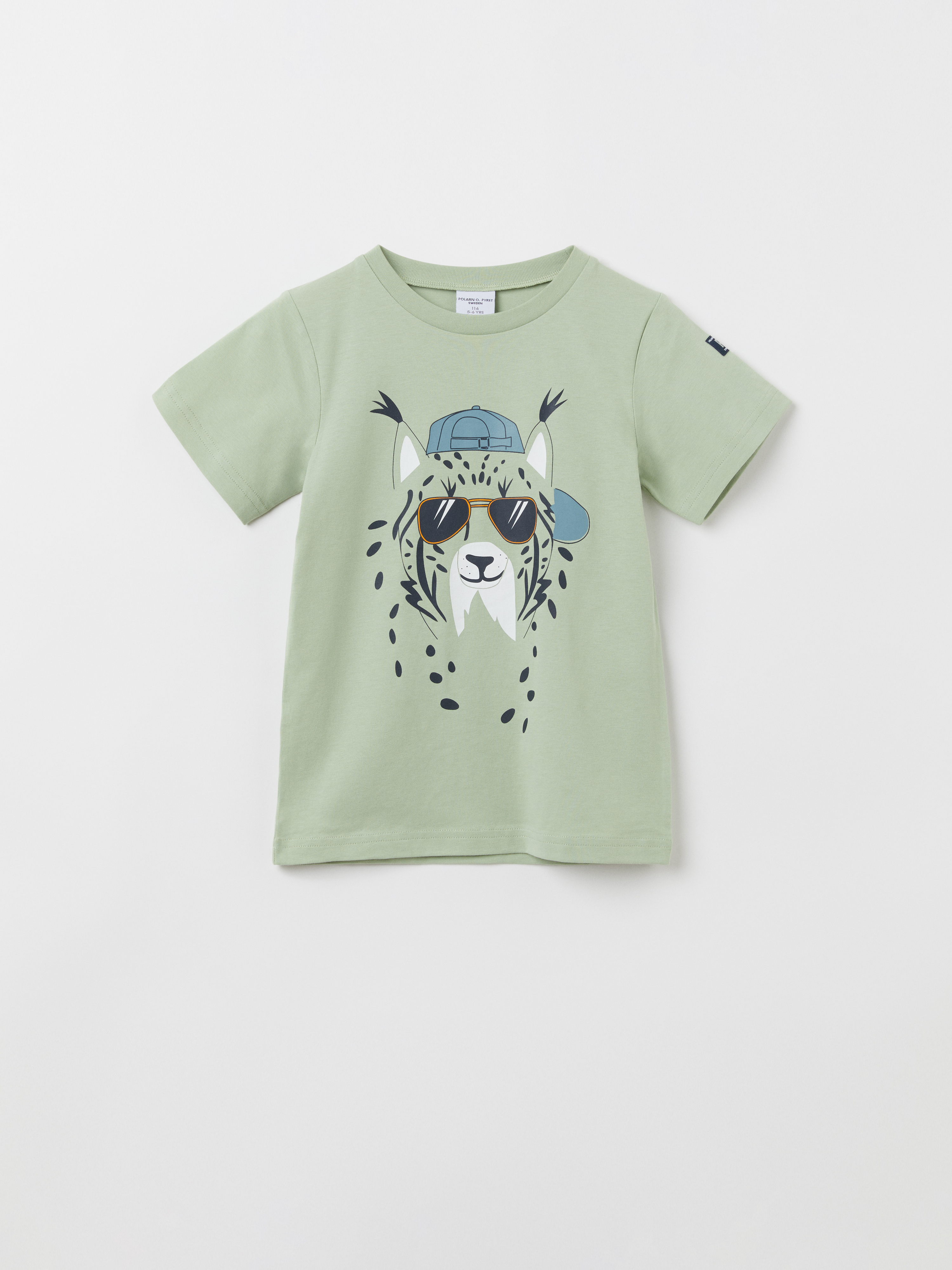 Polarn O. Pyret T-shirt med tryck ljusgrön