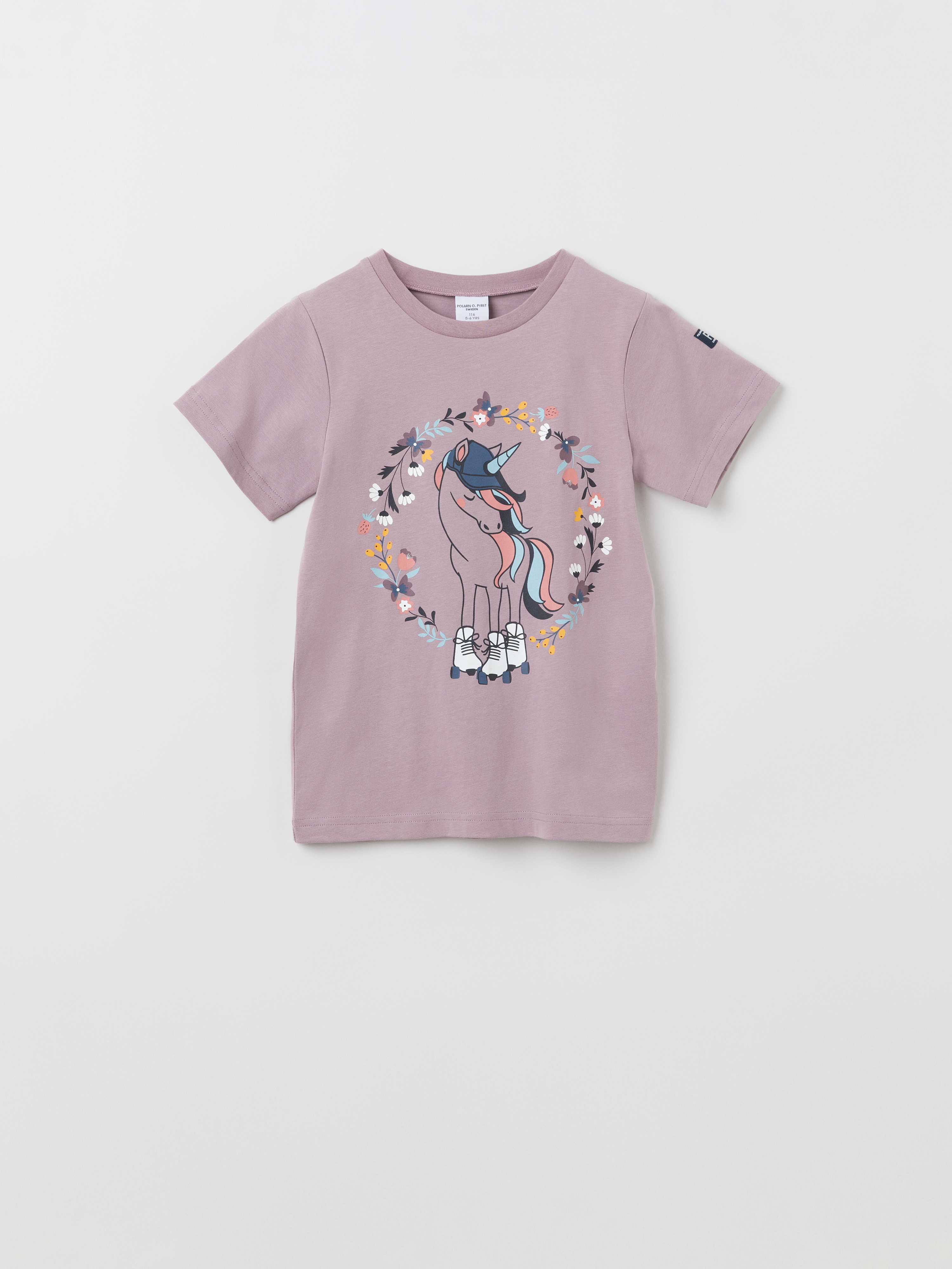 Polarn O. Pyret T-shirt med tryck lila