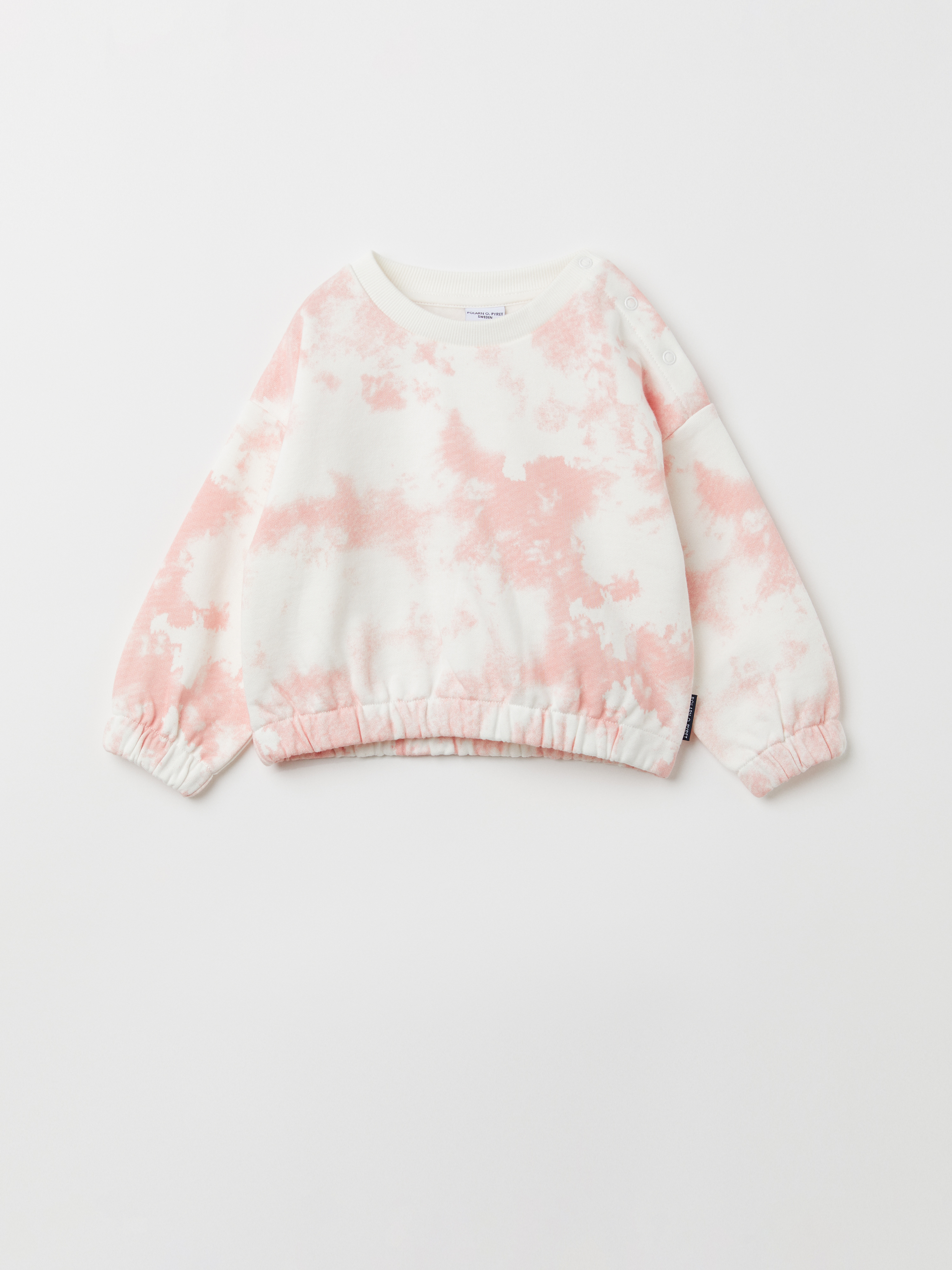 Läs mer om Tie-dye sweatshirt ljusrosa