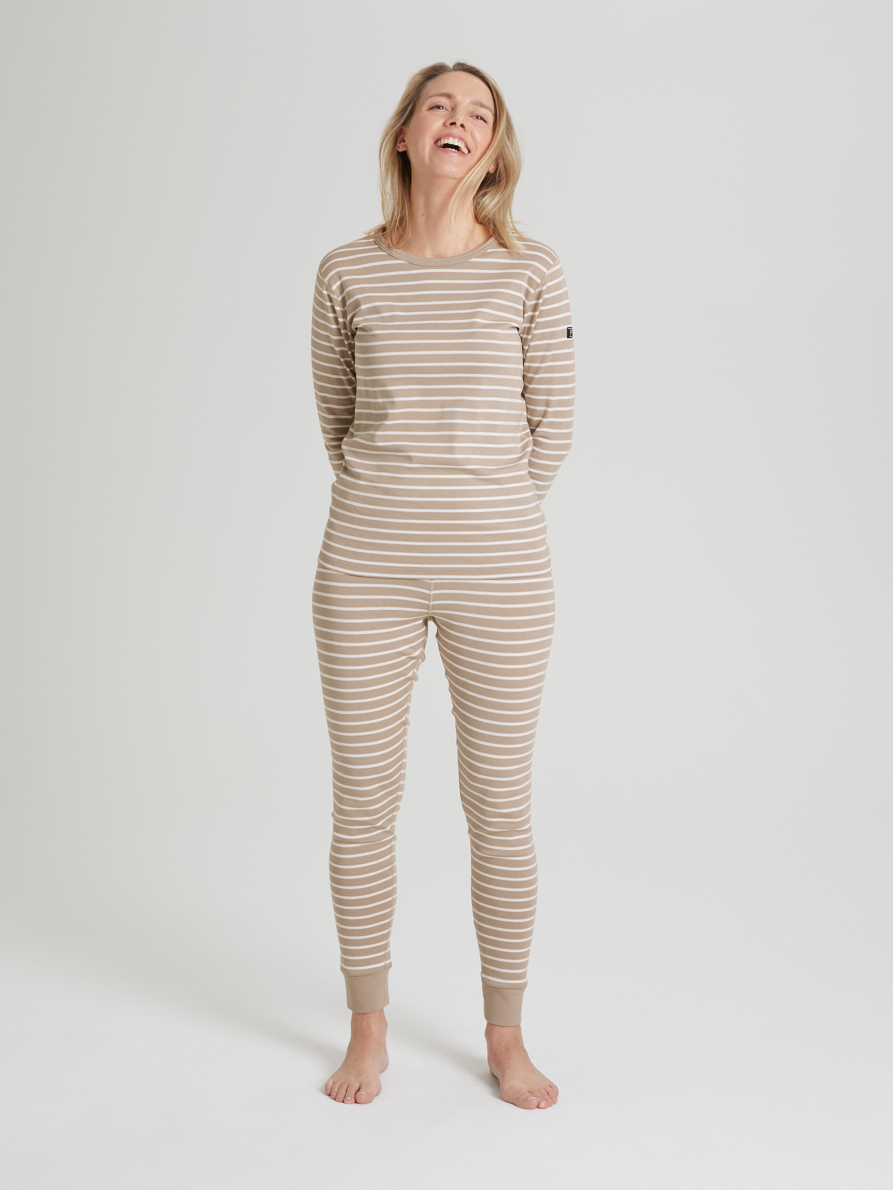 Byxa och tröja randig vuxen | barnklader - pyjamas-nattlinnen - pyjamas | BabyMode