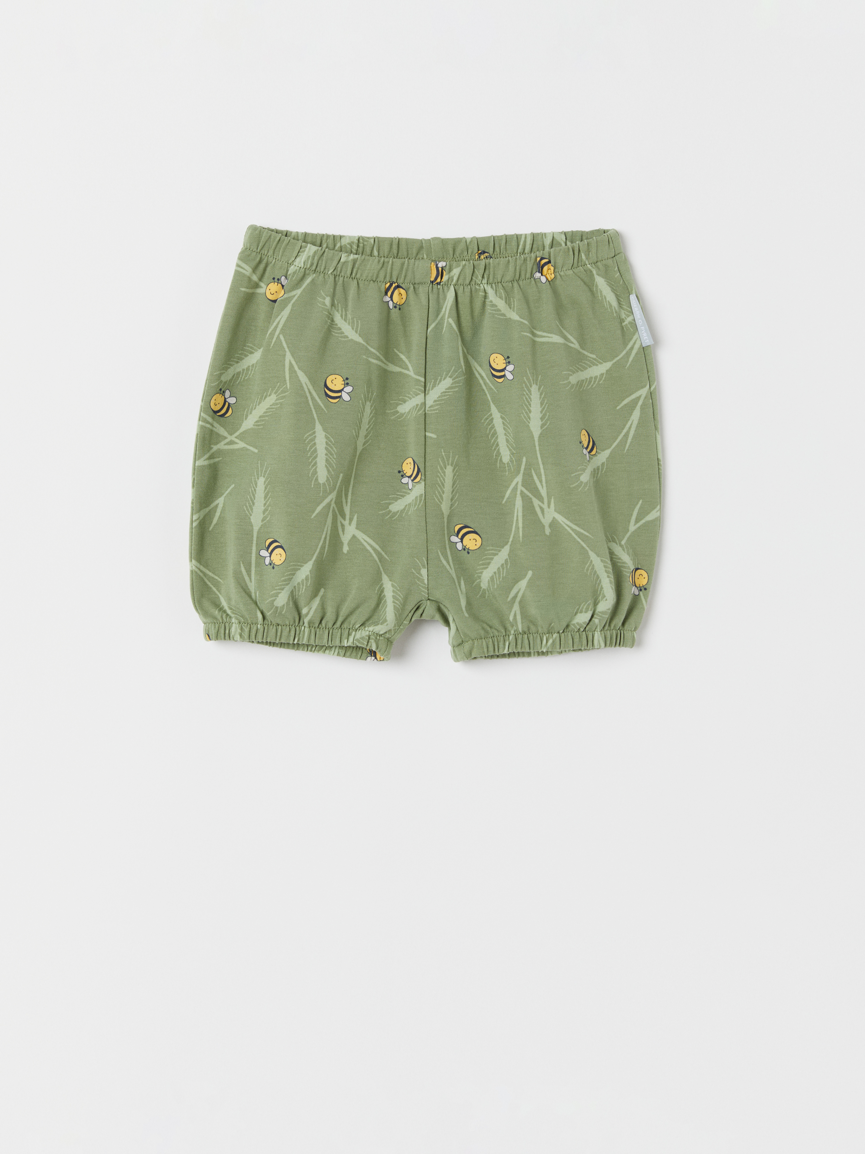 Polarn O. Pyret Shorts med tryck baby olivgrön