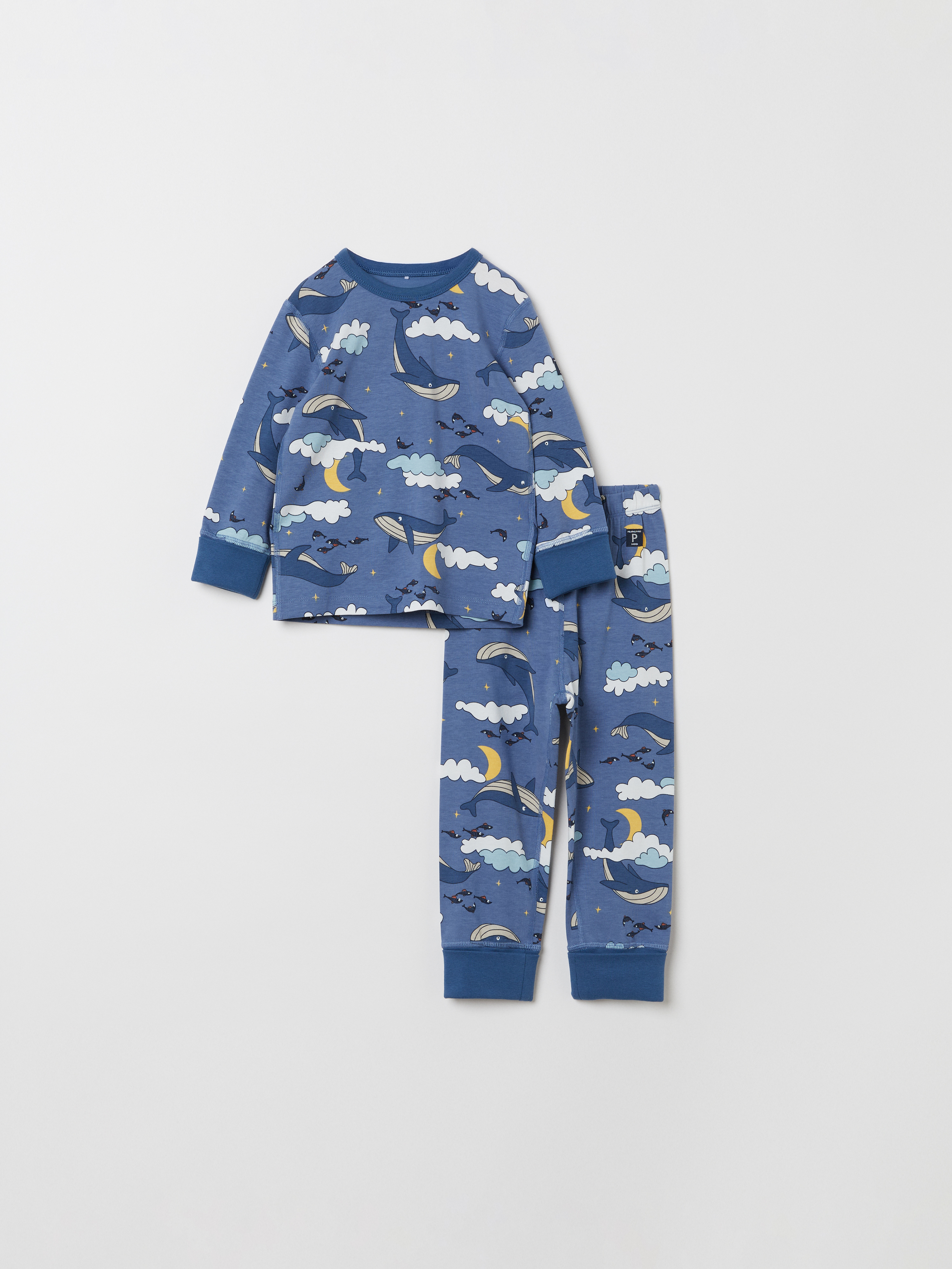 Polarn O. Pyret Tvådelad pyjamas med tryck mörkblå