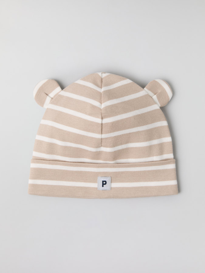 Mössa med öron randig Mössa med öron randig