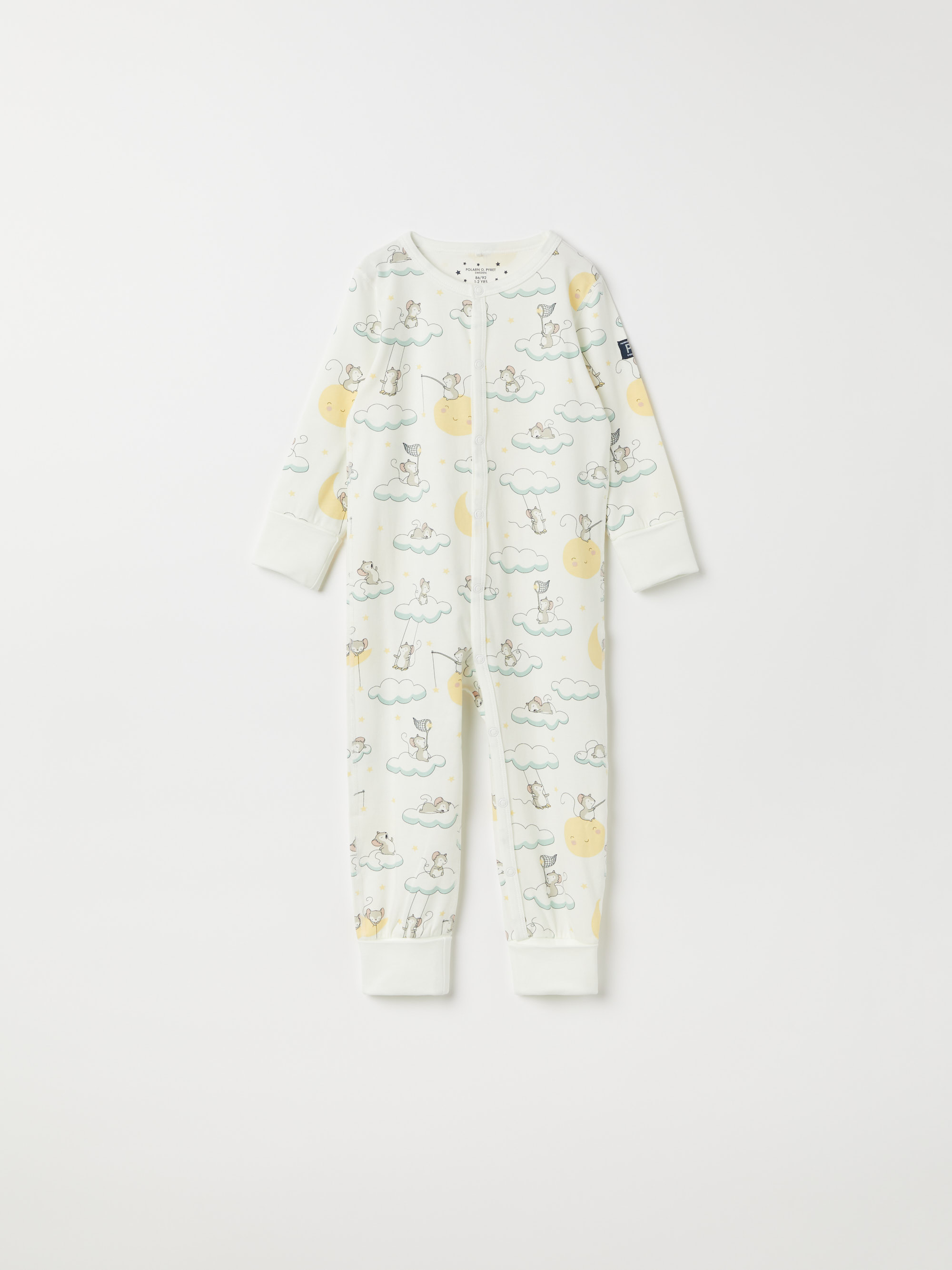 Pyjamasoverall moln 16018