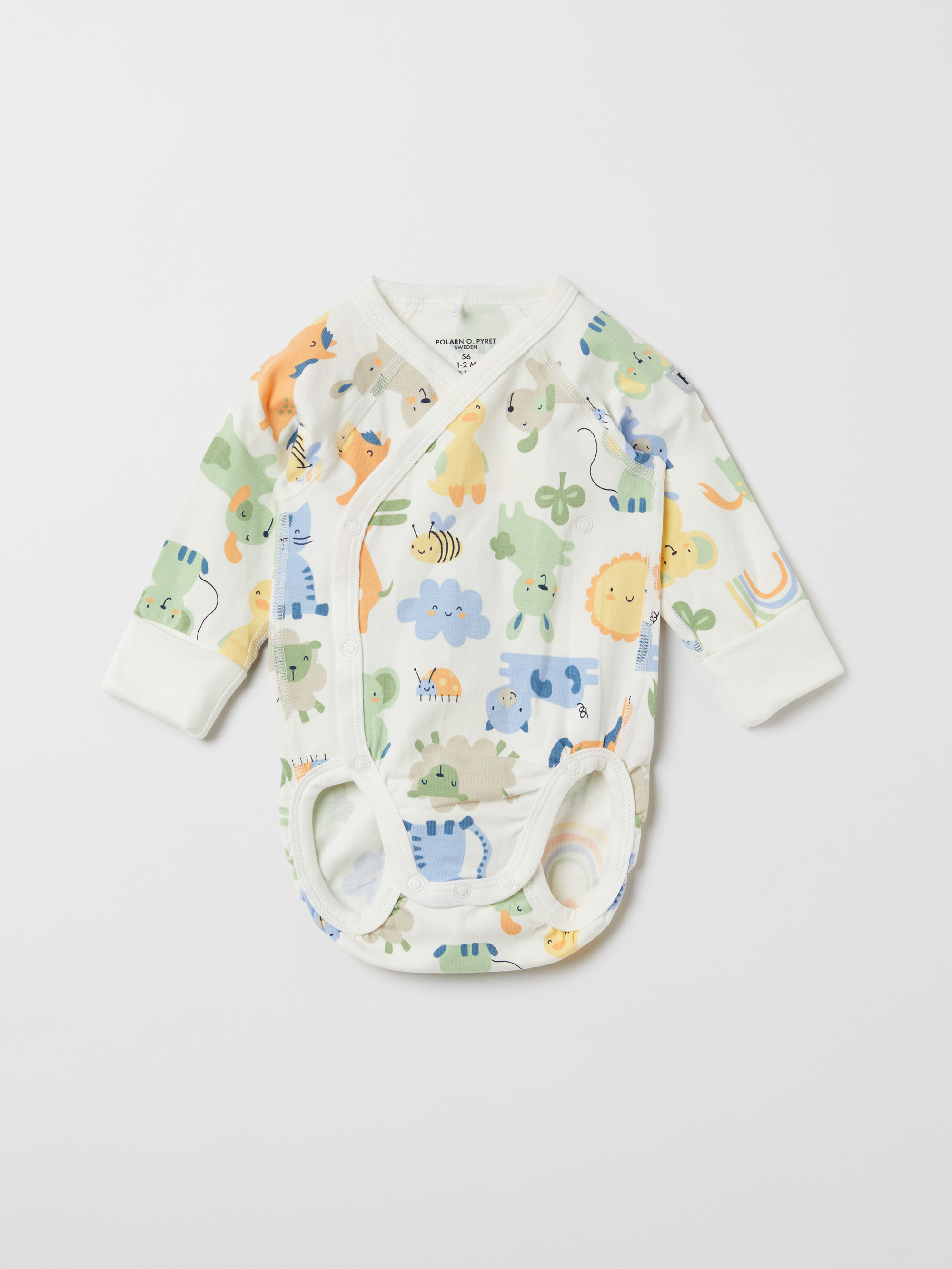 Förlängningsbar omlottbody djur | barnklader - klader - bodys | BabyMode