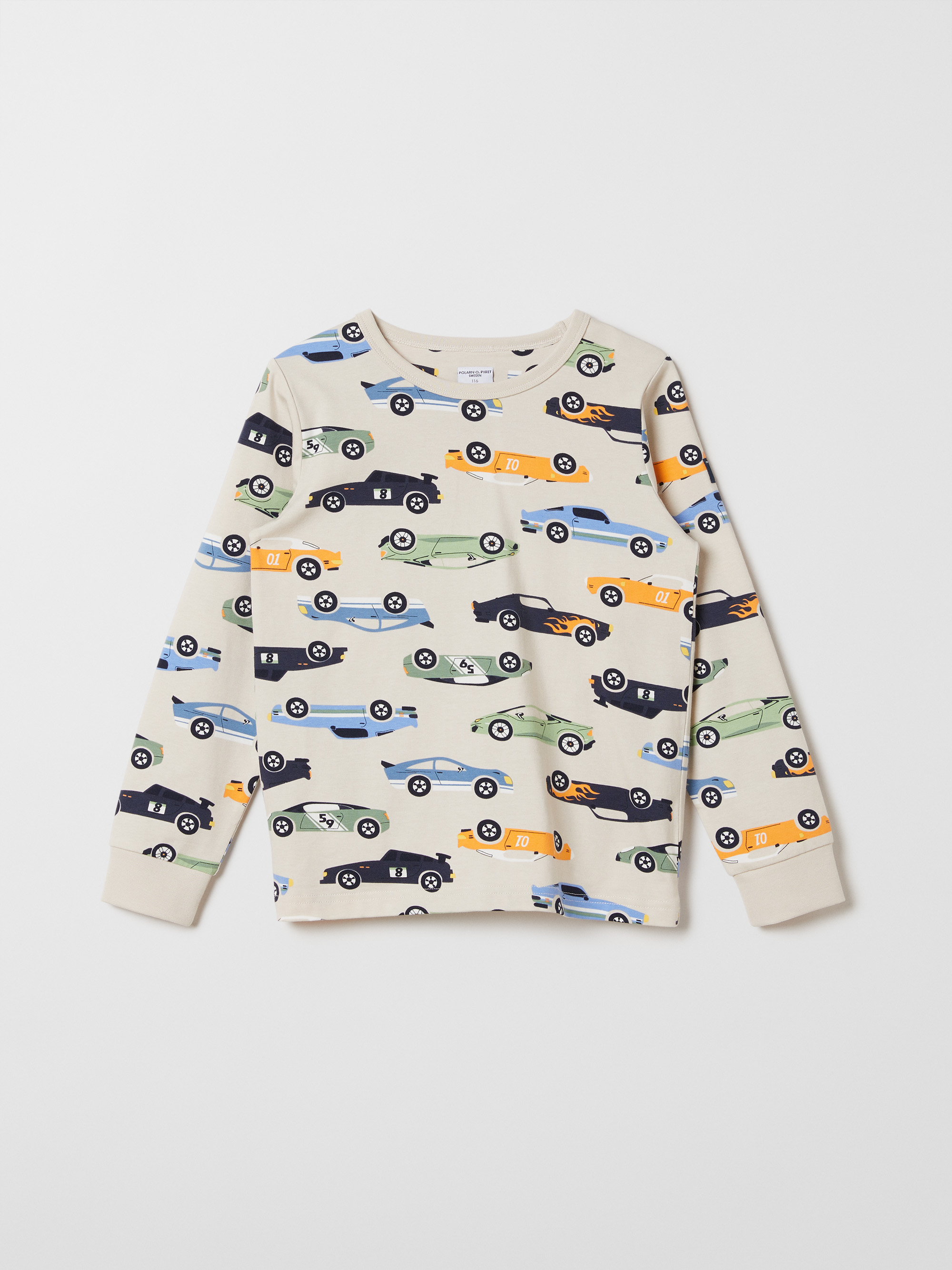 Polarn O. Pyret Långärmad t-shirt bilar