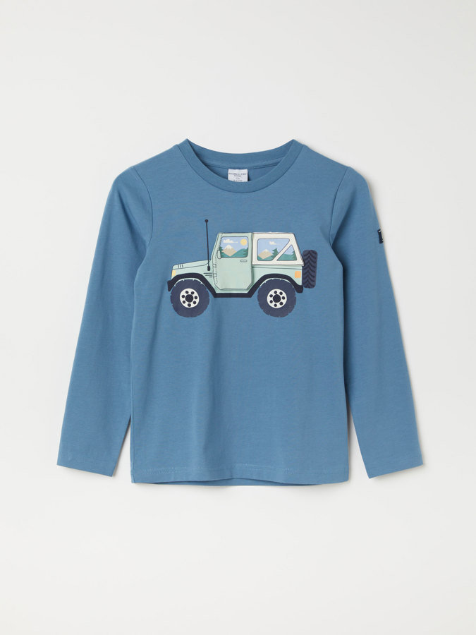 Långärmad t-shirt bil