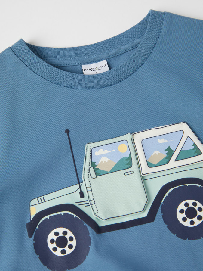 Långärmad t-shirt bil
