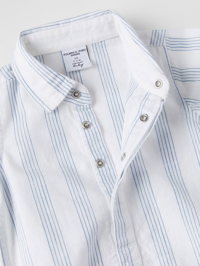 Kortärmad skjortbody randig