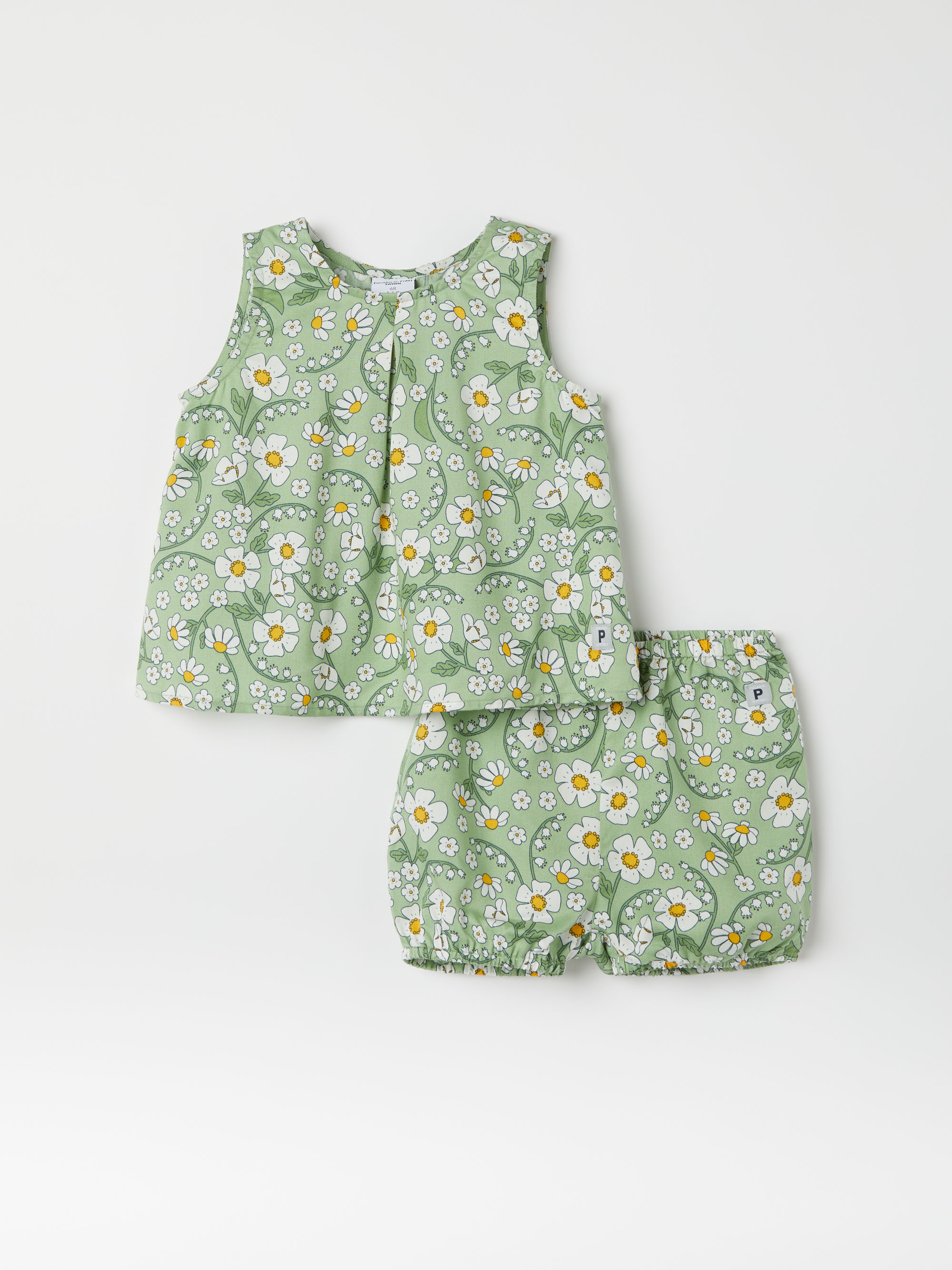 Set med topp och byxa blommigt 16908