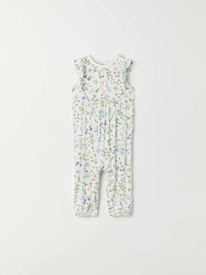 Kortärmad playsuit med volang