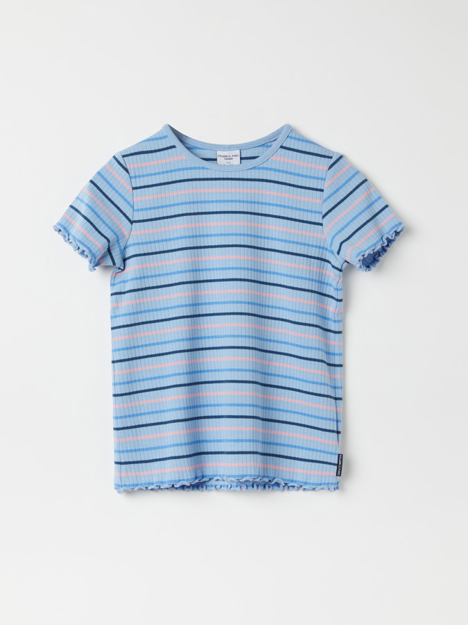 Ribbad T-shirt  med uddkant