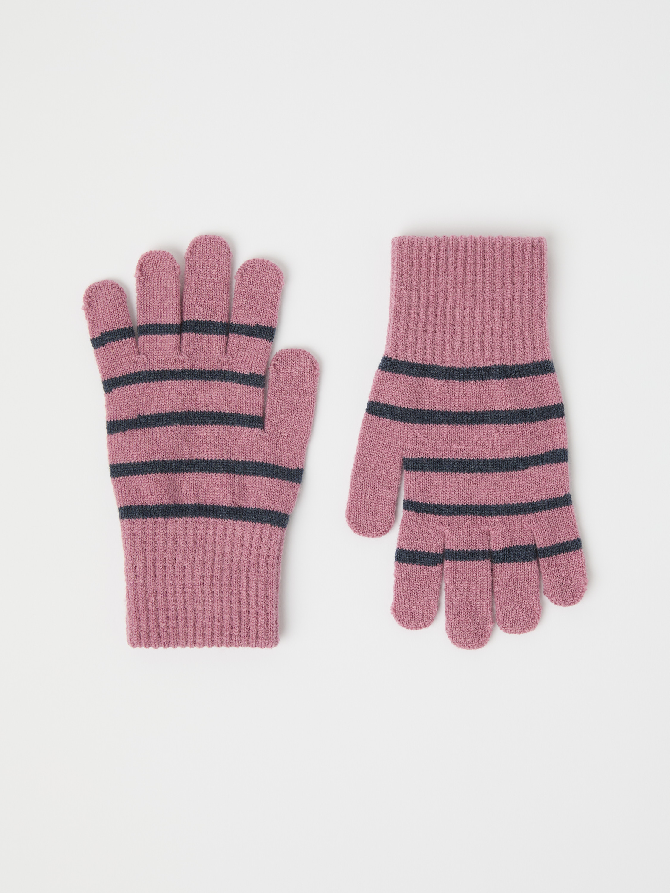 Stickade fingervantar ullmix 22298