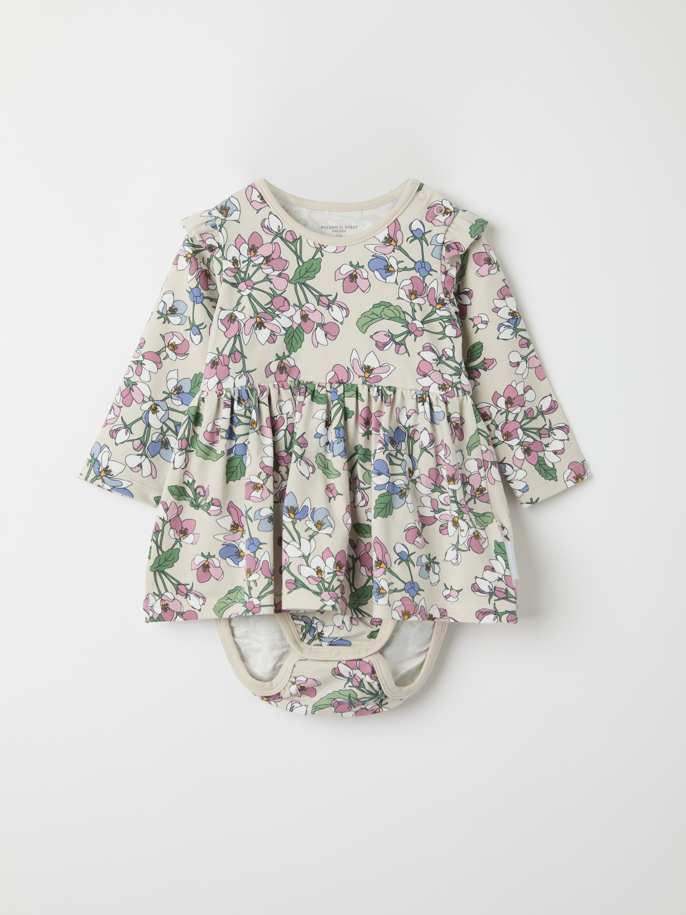 Klänningsbody blommig 17498