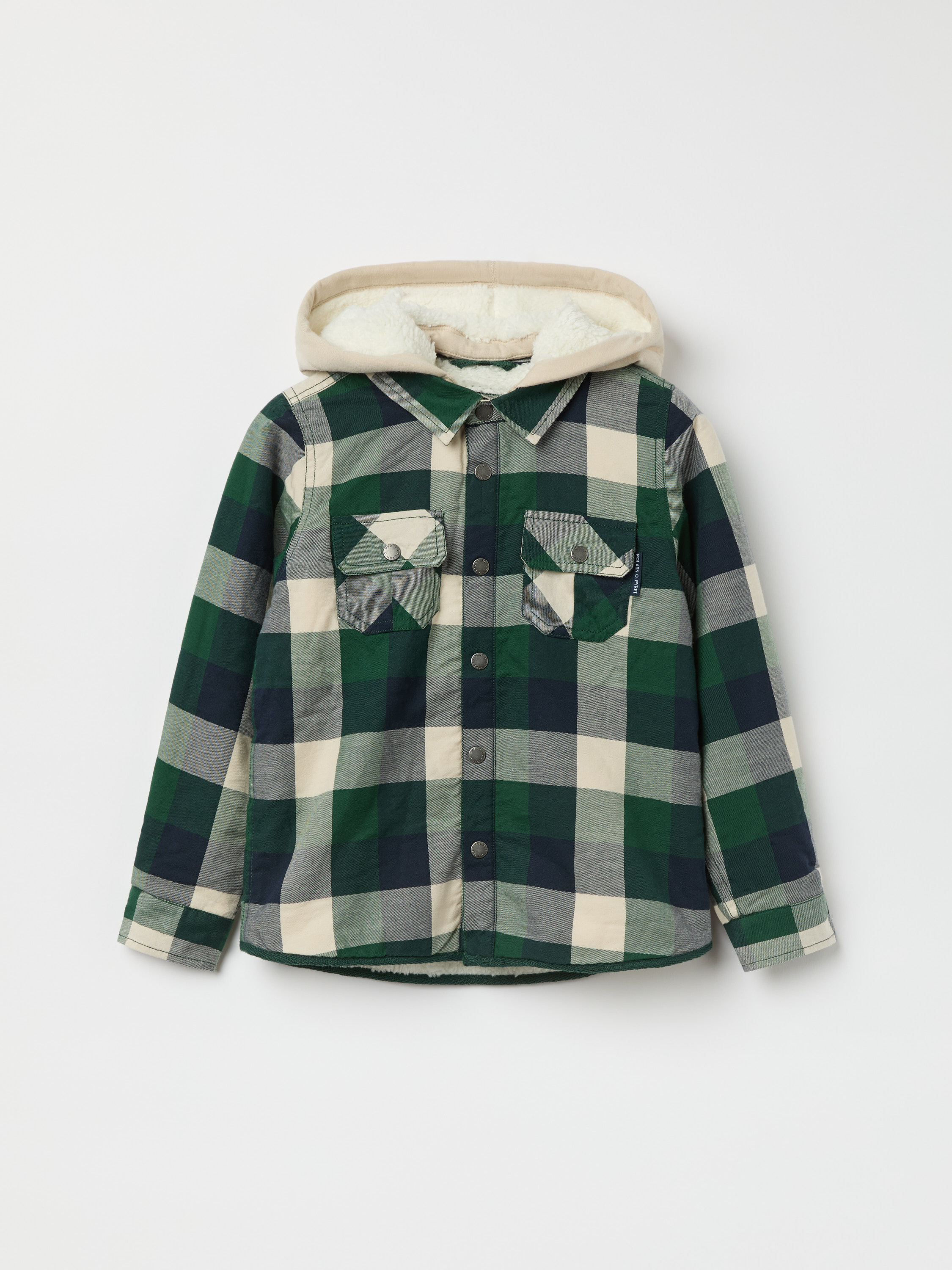 Hoodieskjorta rutig 17547