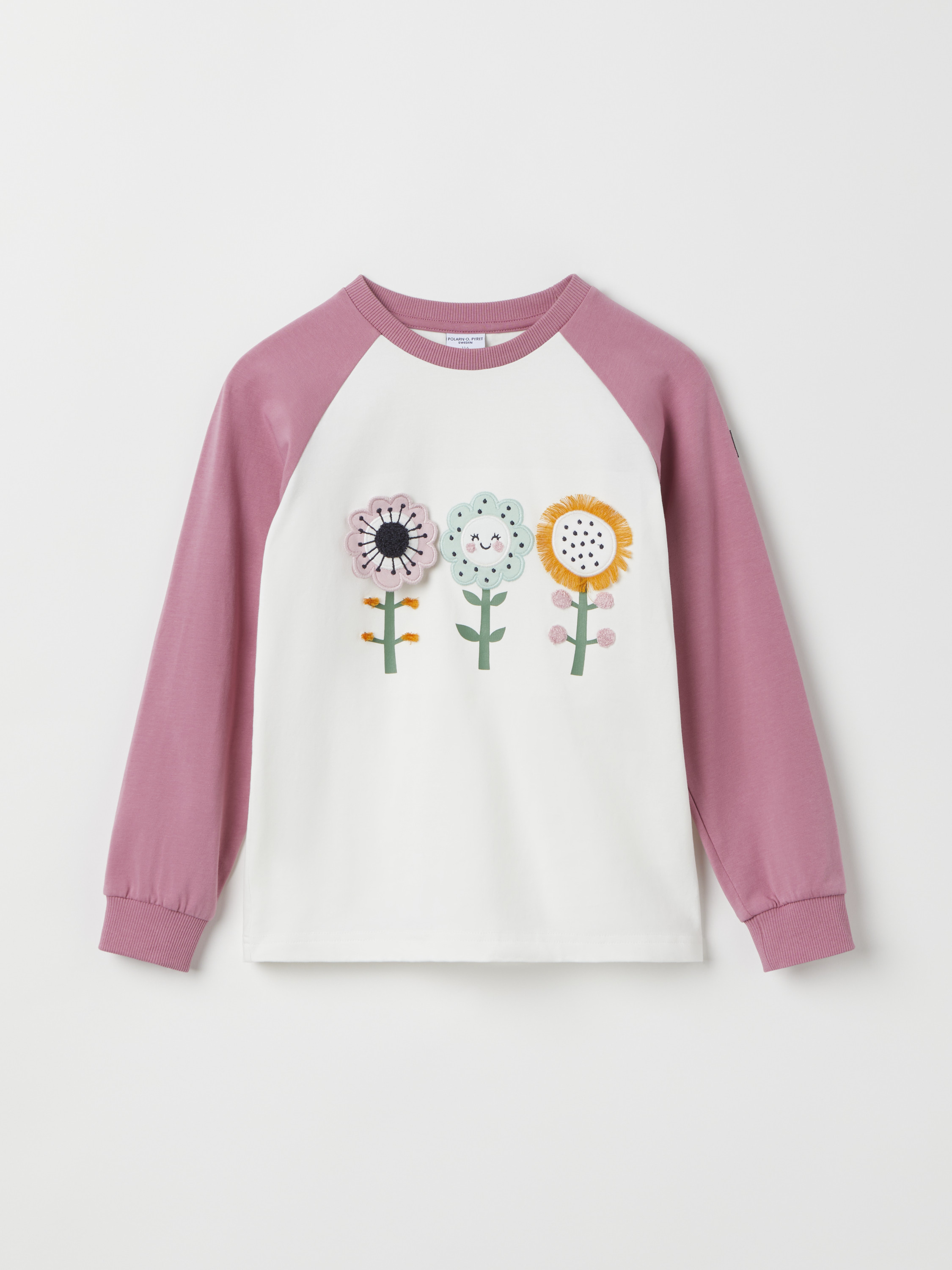 Långärmad t-shirt blommor 17572