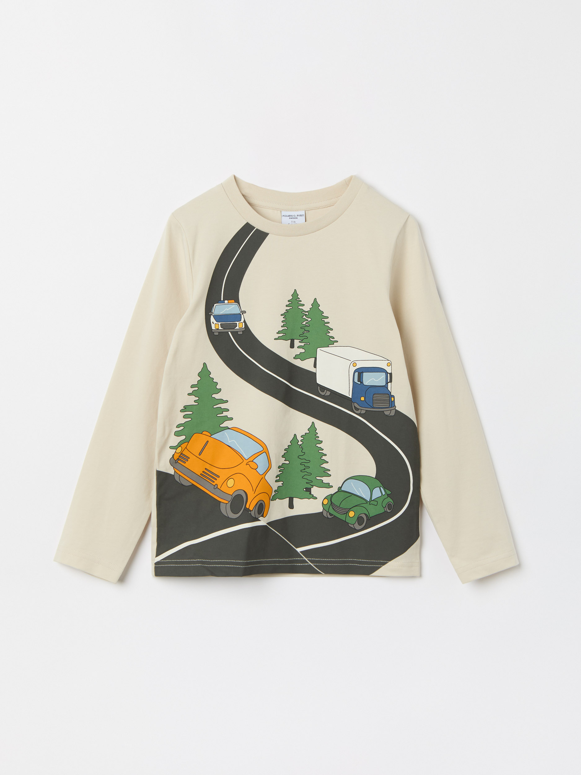 Långärmad t-shirt printad 17930