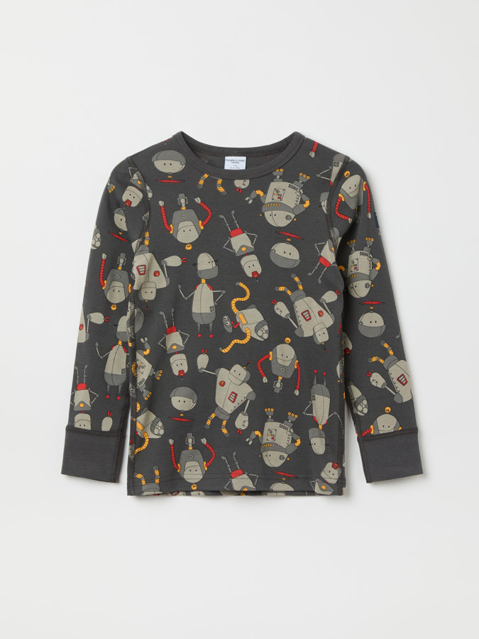 Långärmad t-shirt robotar