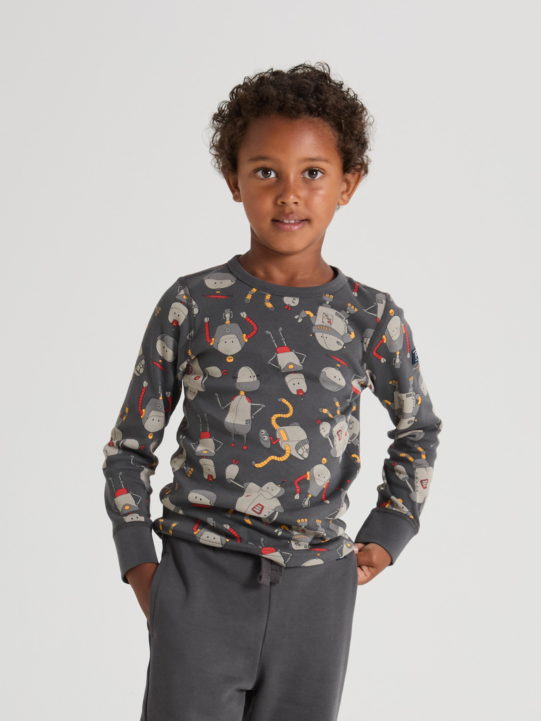Långärmad t-shirt robotar | barnklader - klader - overdelar - langarmade-t-shirts | BabyMode