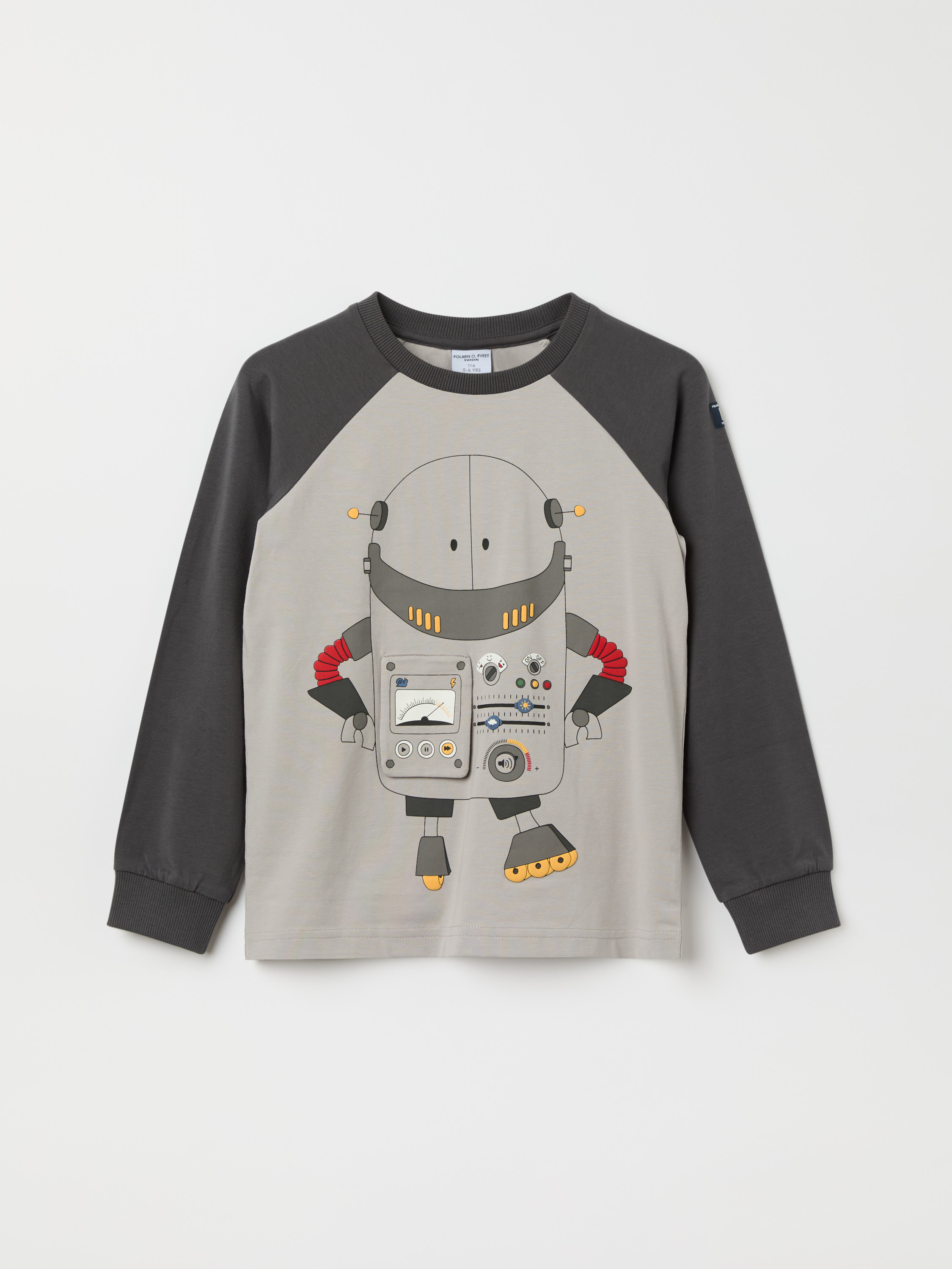 Läs mer om Långärmad t-shirt robot