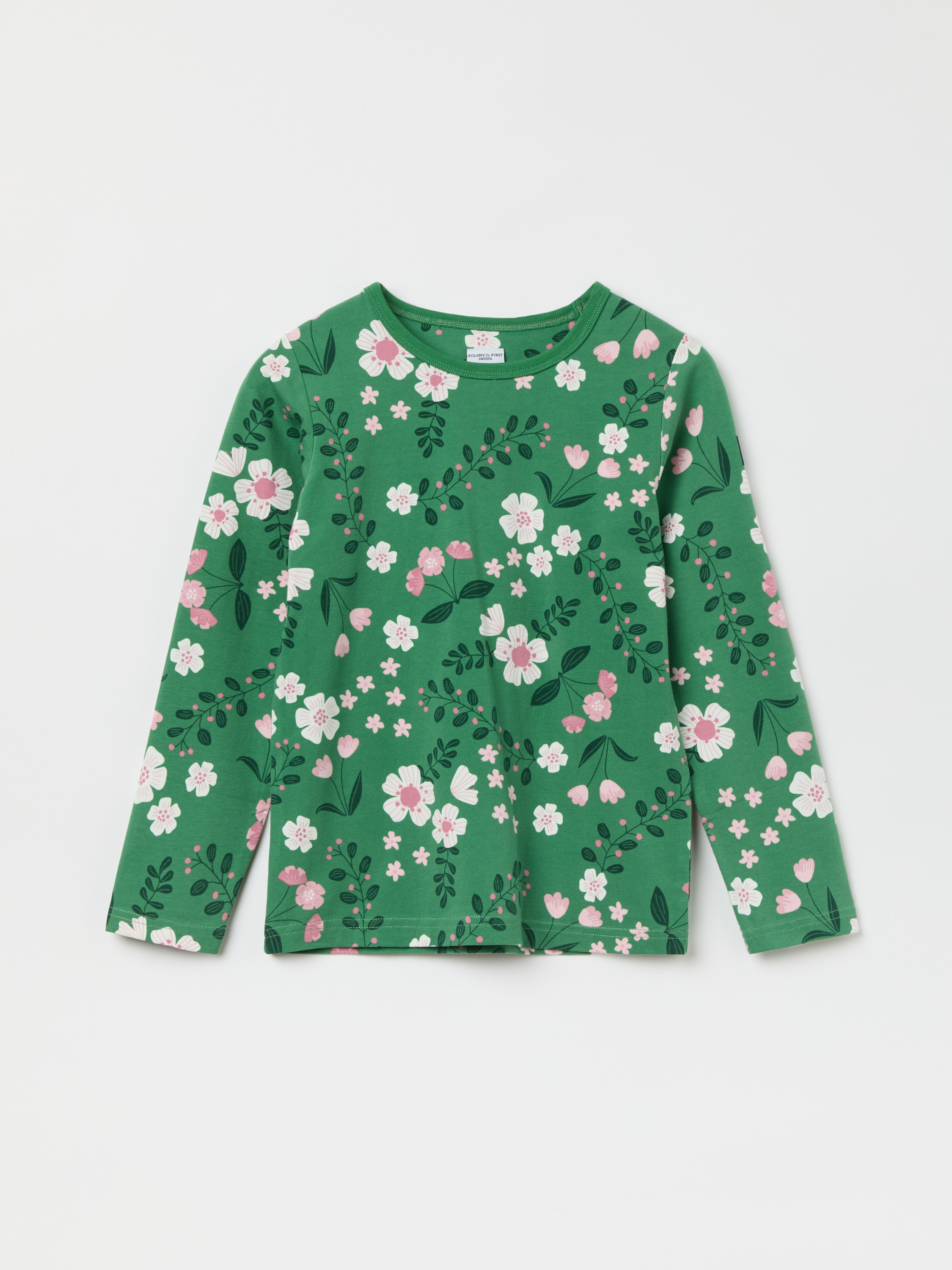 Långärmad t-shirt blommor 22199