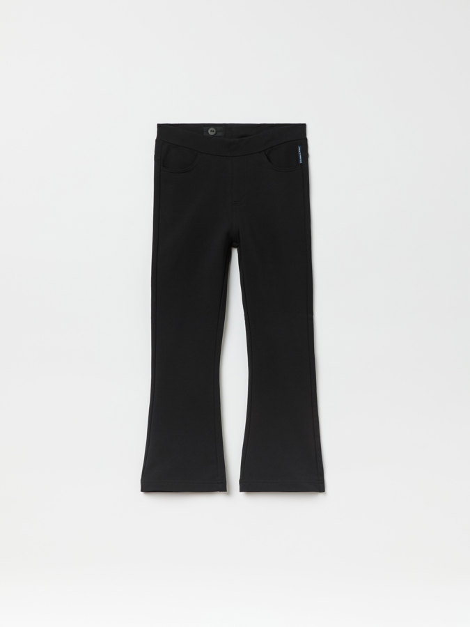 Bootcut byxa med borstad insida