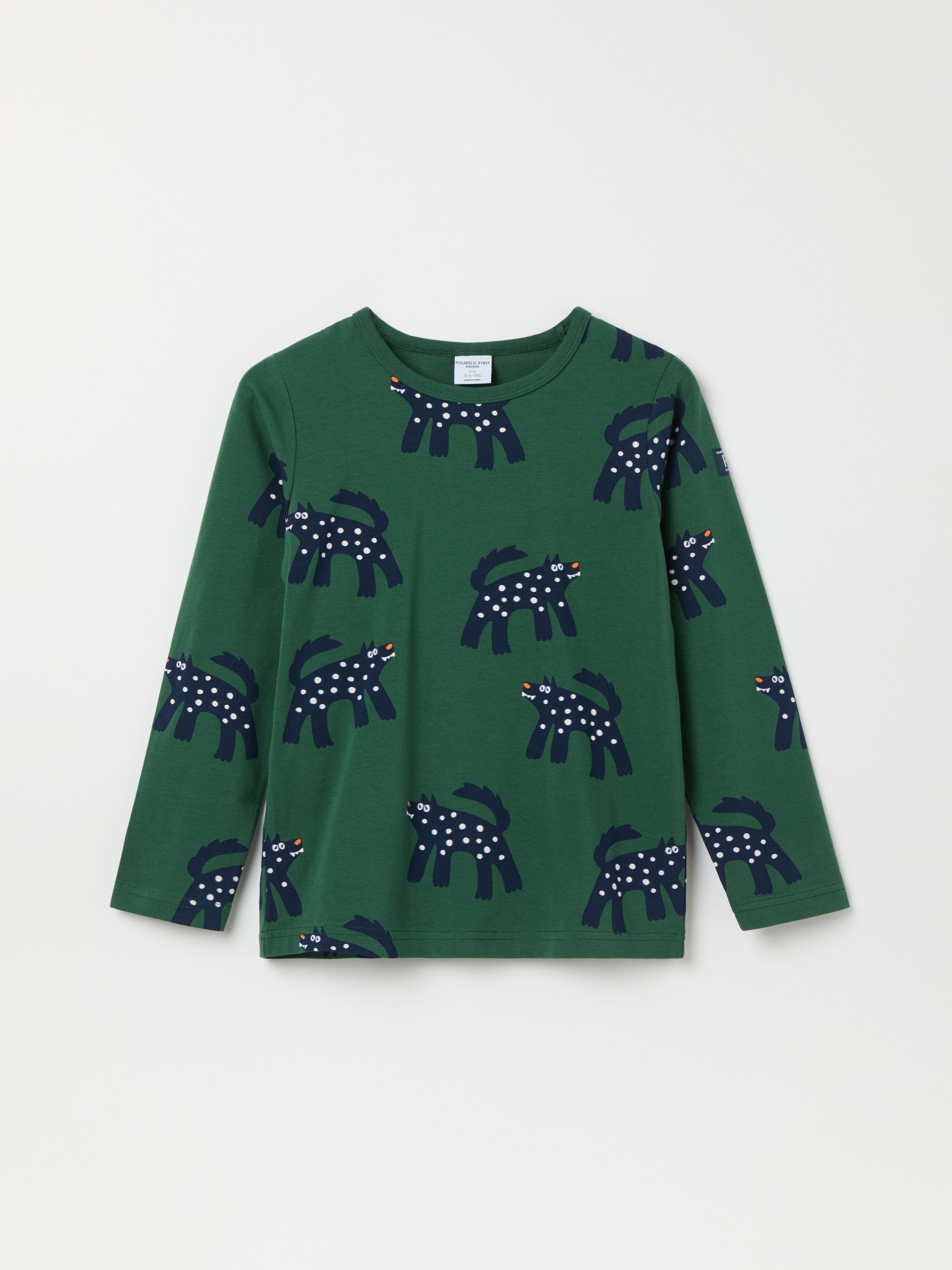 Långärmad t-shirt vargar 22205