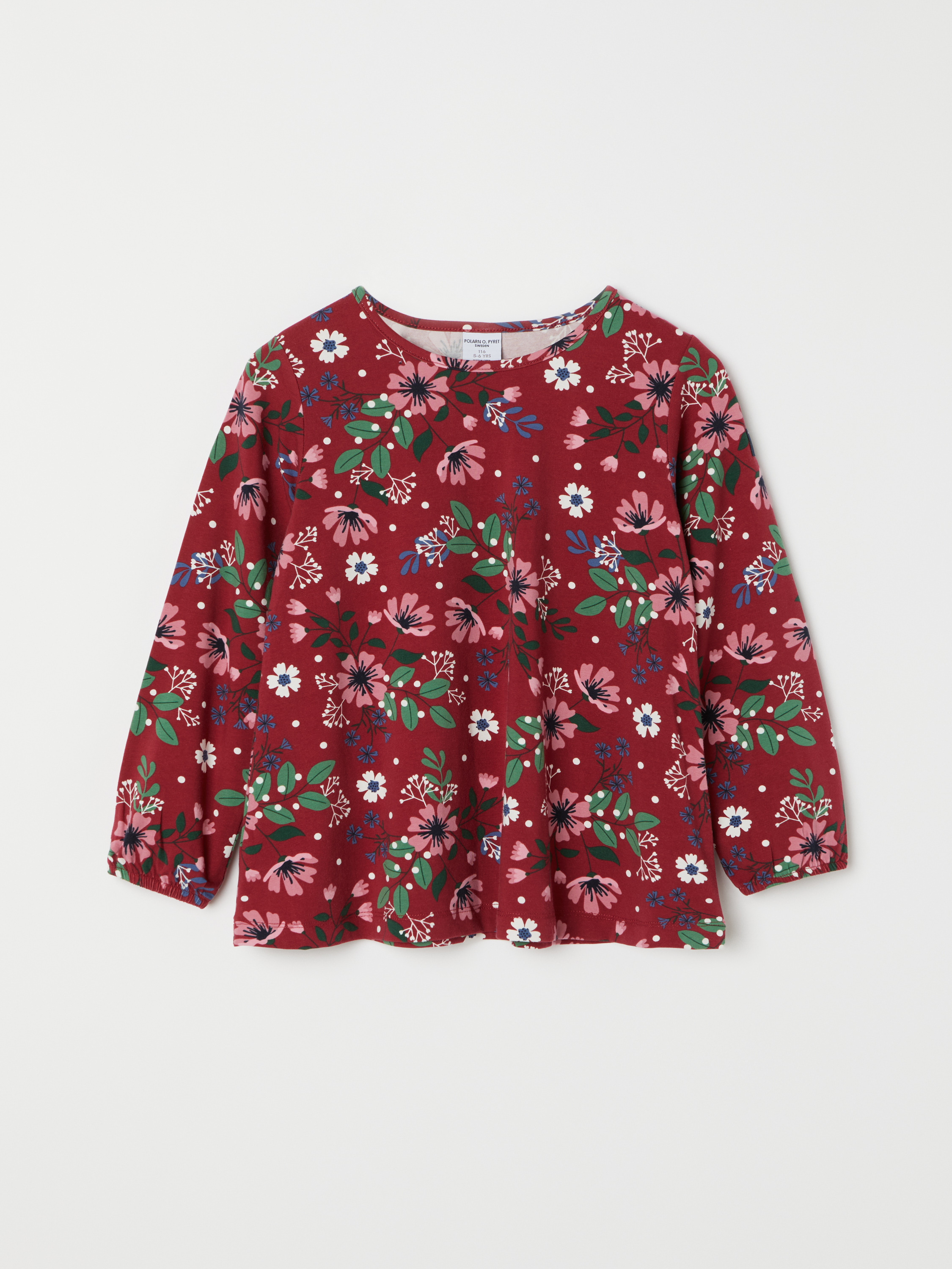 Långärmad topp julblommor 18552