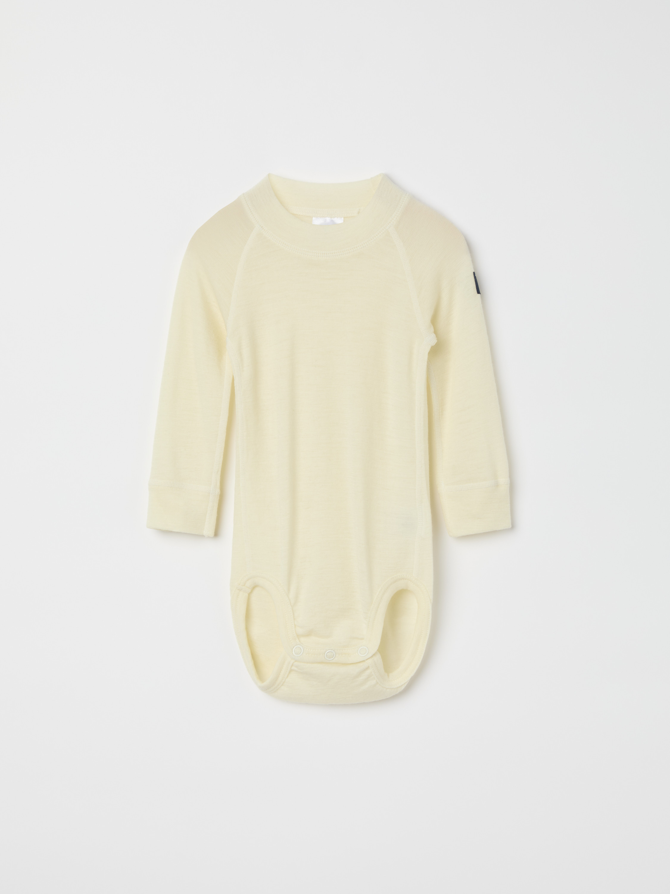 Långärmad body merinoull