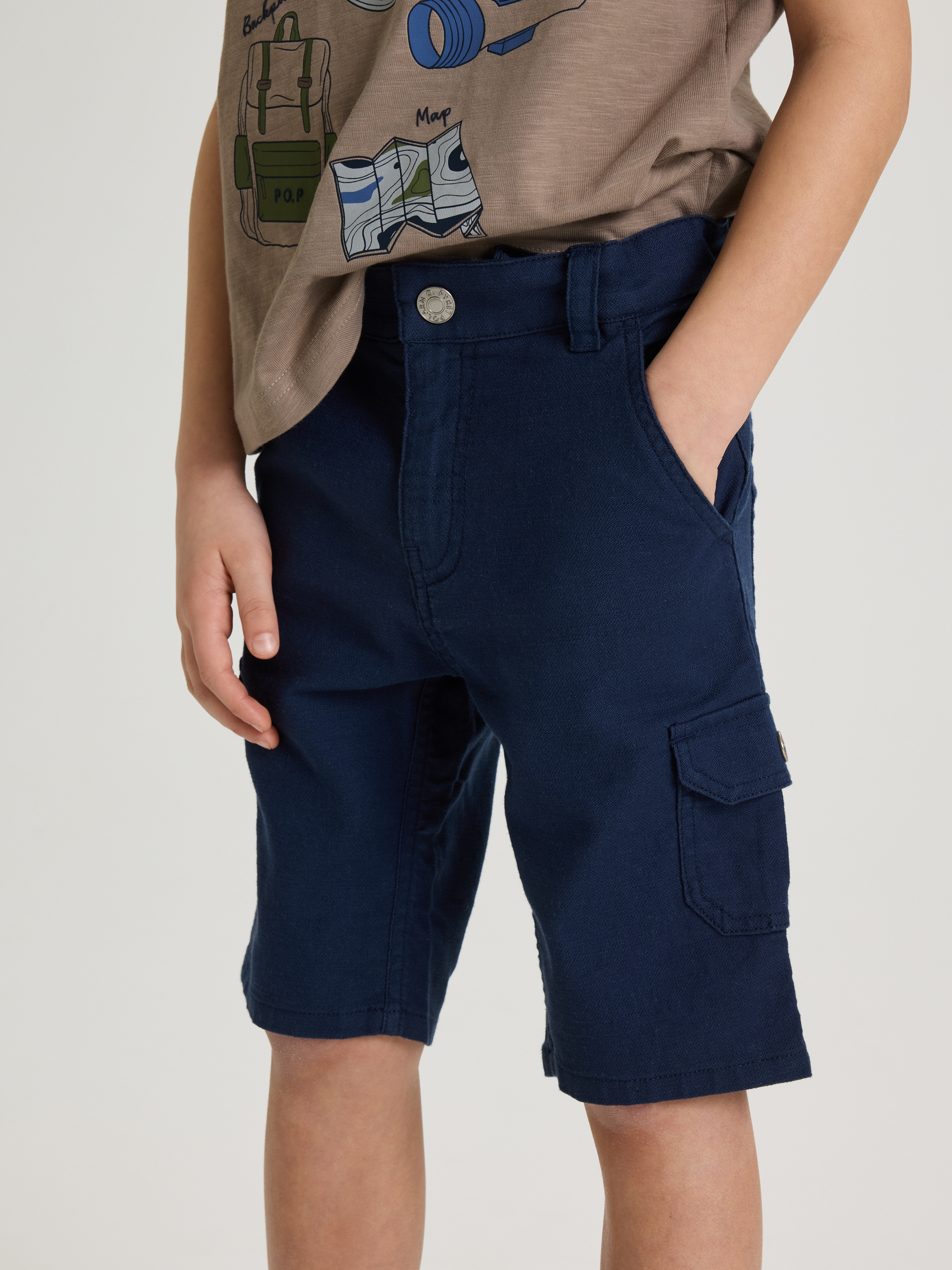 Vävda cargoshorts