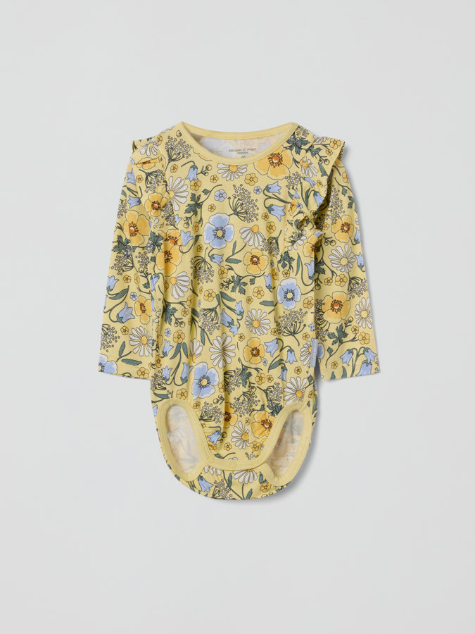 Body med volanger blommor Body med volanger blommor