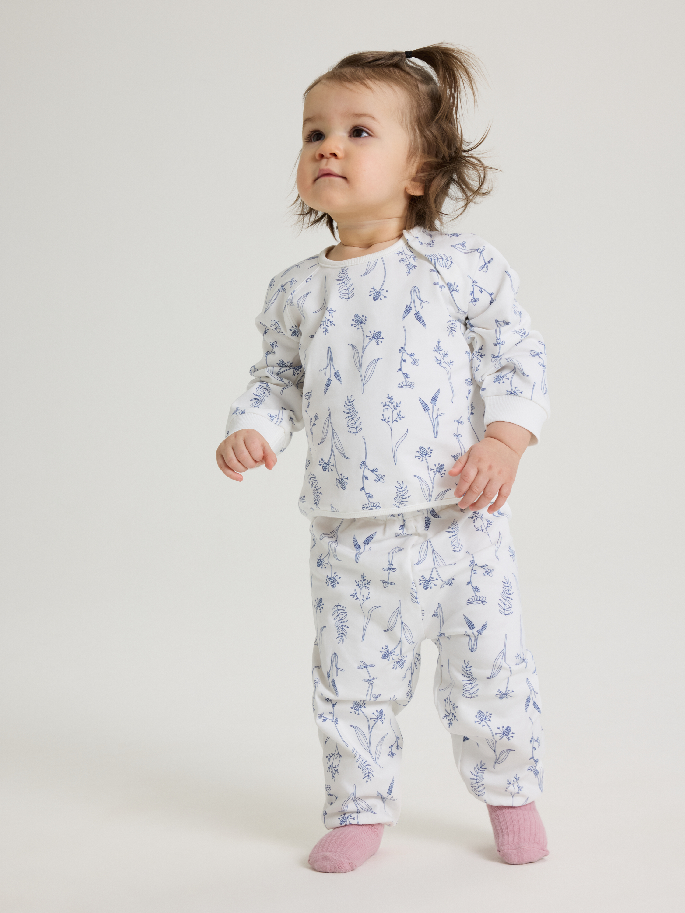 Sweatshirt byxa blommor | barnklader - klader - underdelar - byxor | BabyMode