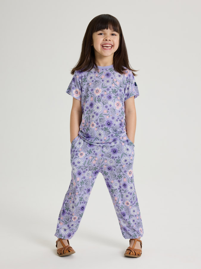 Byxa med fickor blommor Byxa med fickor blommor