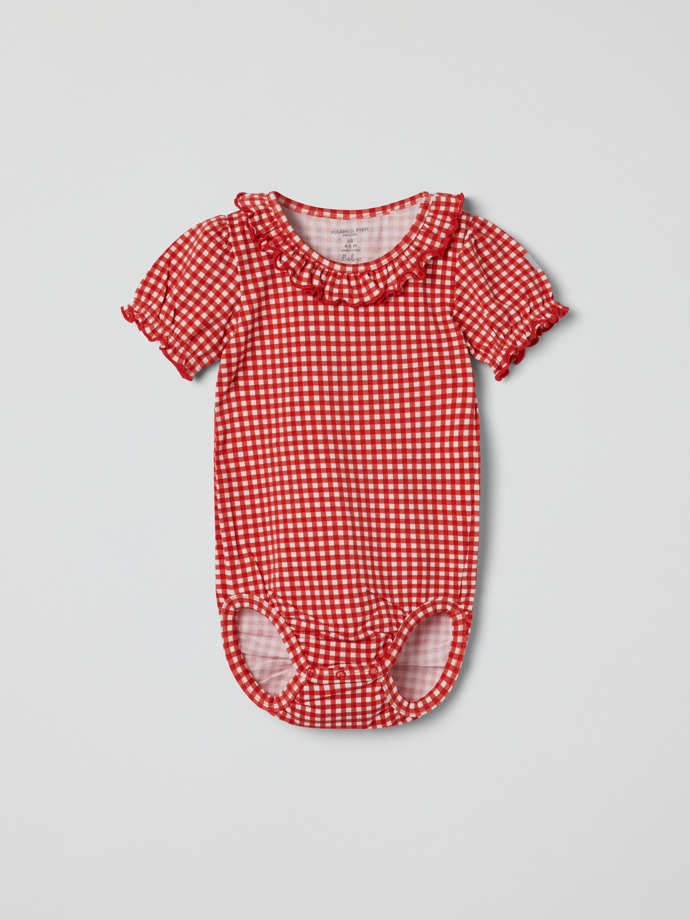Kortärmad body rutig | barnklader - klader - bodys | BabyMode