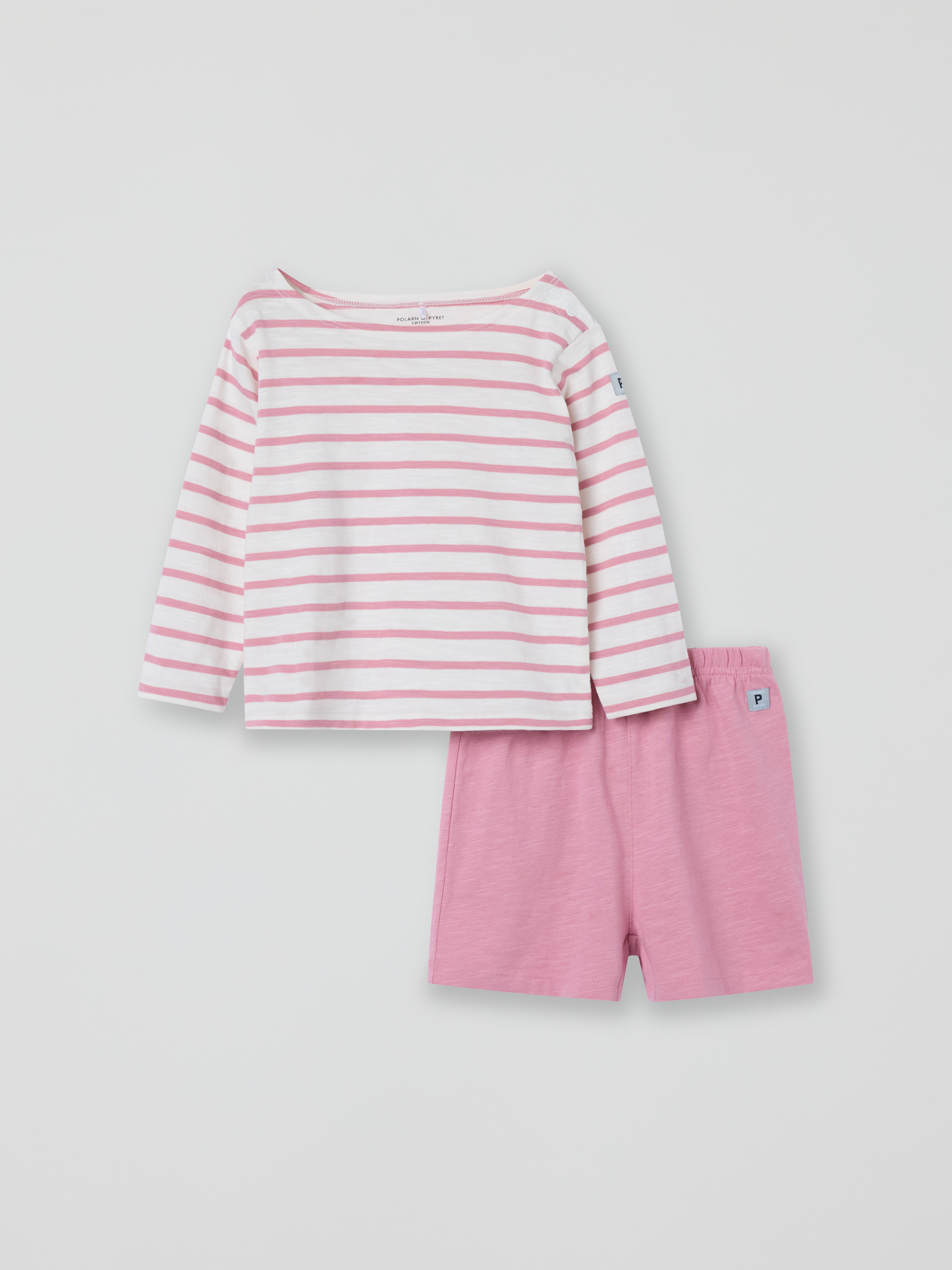 Läs mer om Set med tröja och shorts randigt