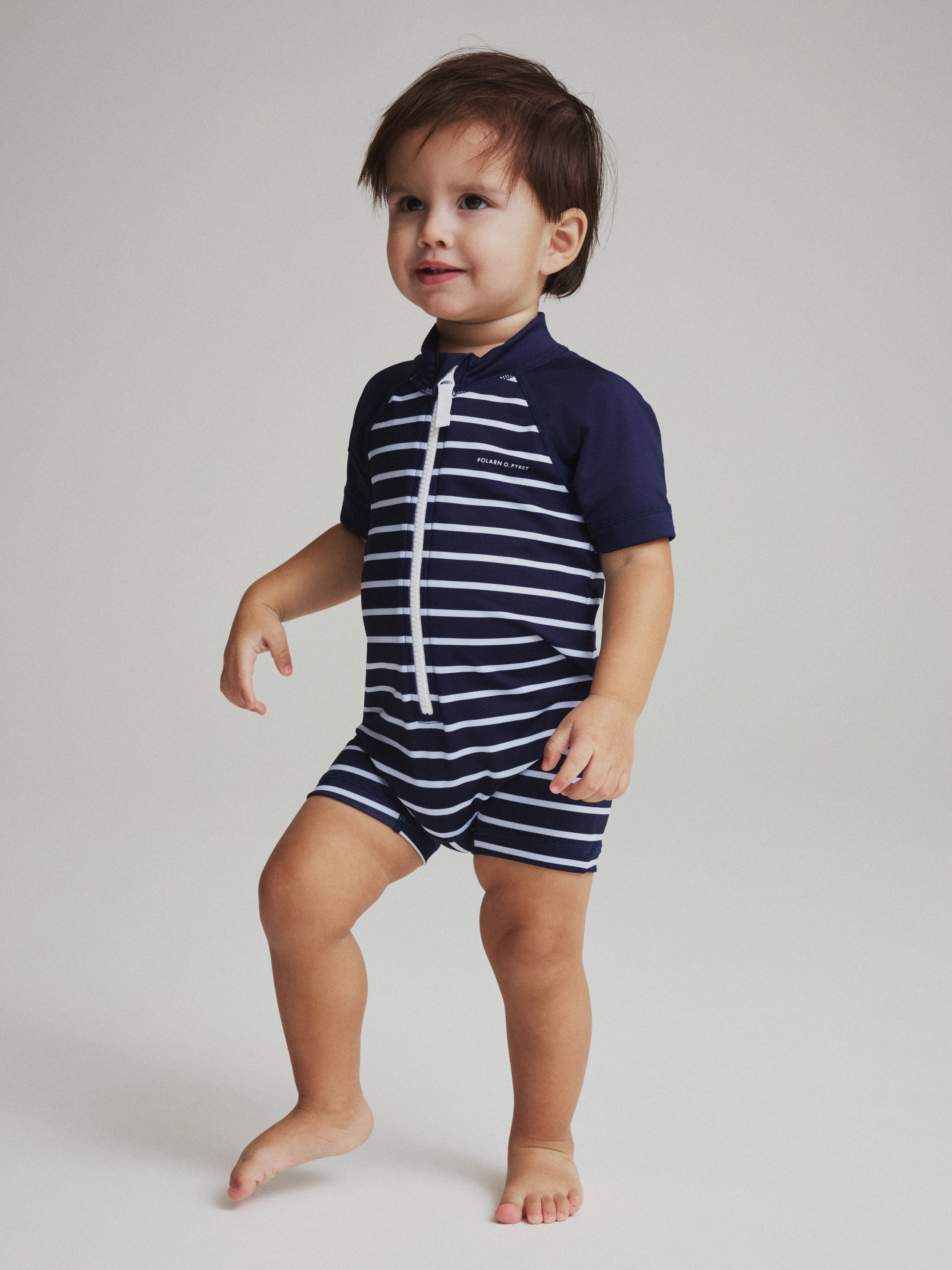 Kortärmad UV-dräkt randig | barnklader - badklader-uv-klader - uv-klader | BabyMode