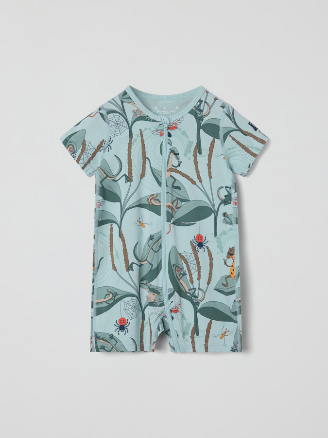 Kortärmad pyjamasoverall ödlor Kortärmad pyjamasoverall ödlor