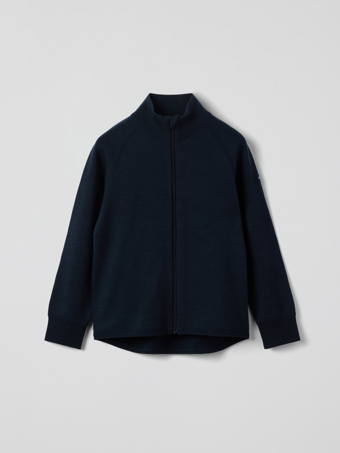 Jacka ullfrotté i merino