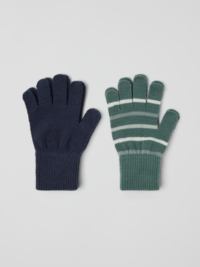 Stickade fingervantar 2-pack
