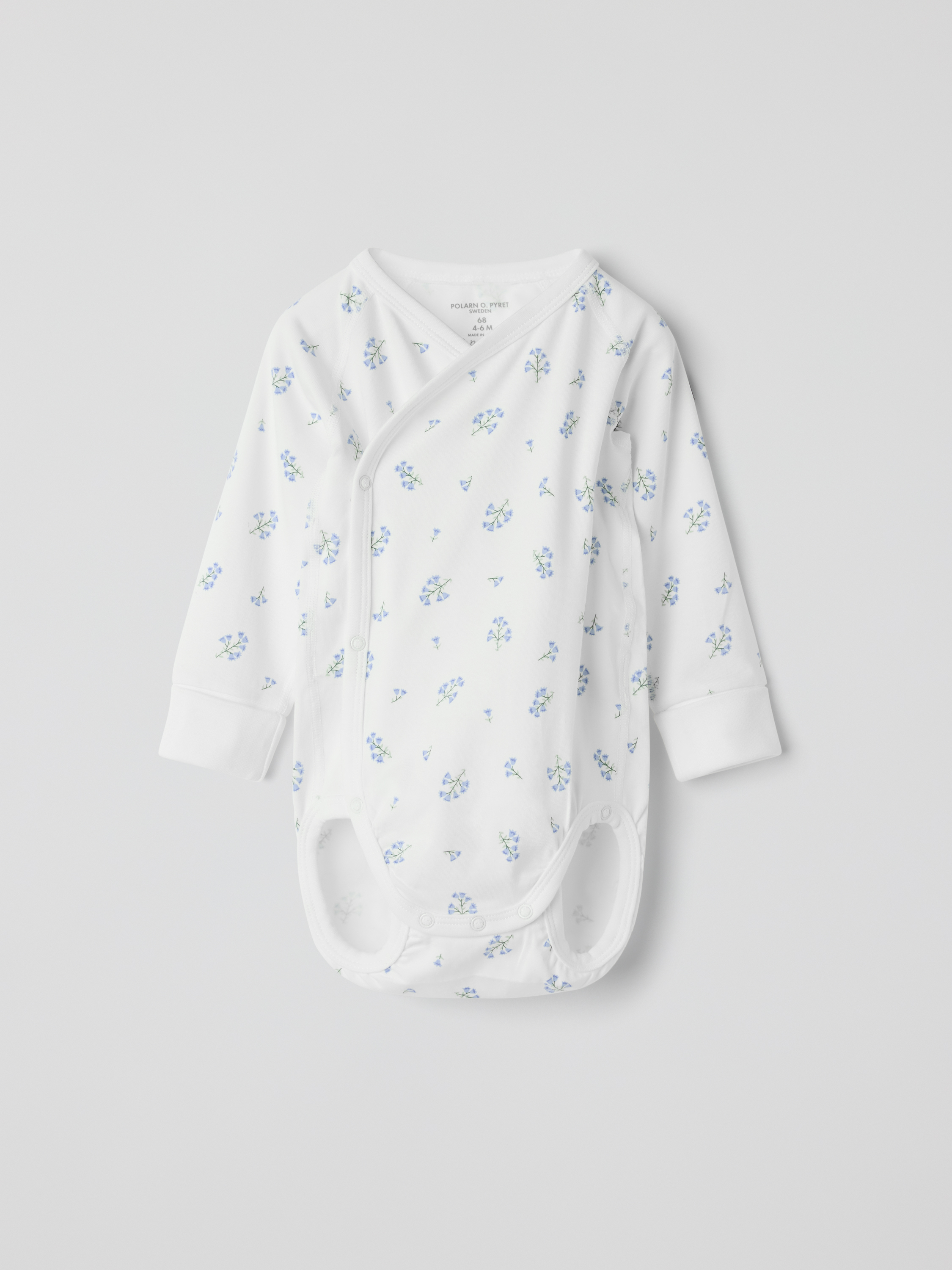 Förlängningsbar omlottbody blommig | barnklader - klader - bodys | BabyMode