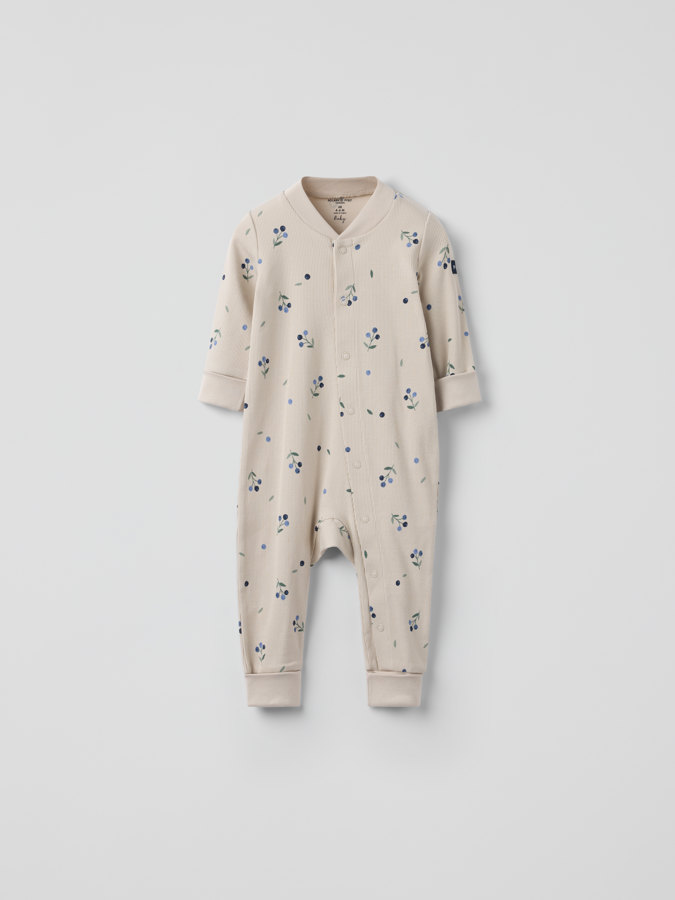 Pyjamasoverall blåbär