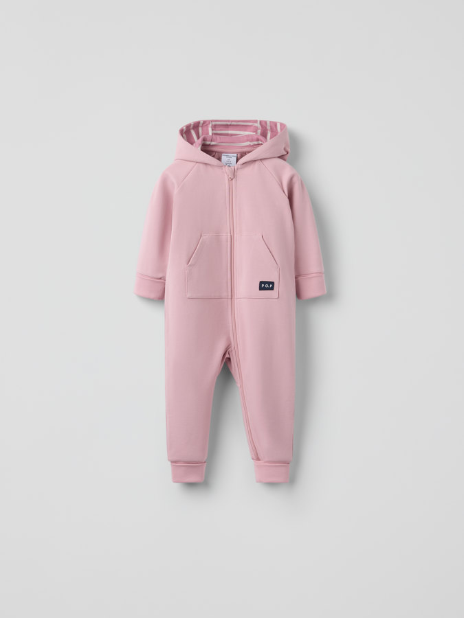 Sweatshirtoverall med luva
