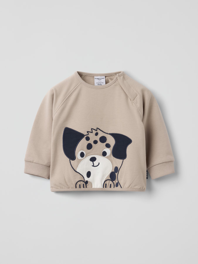 Sweatshirtoverall med ficka dalmatiner